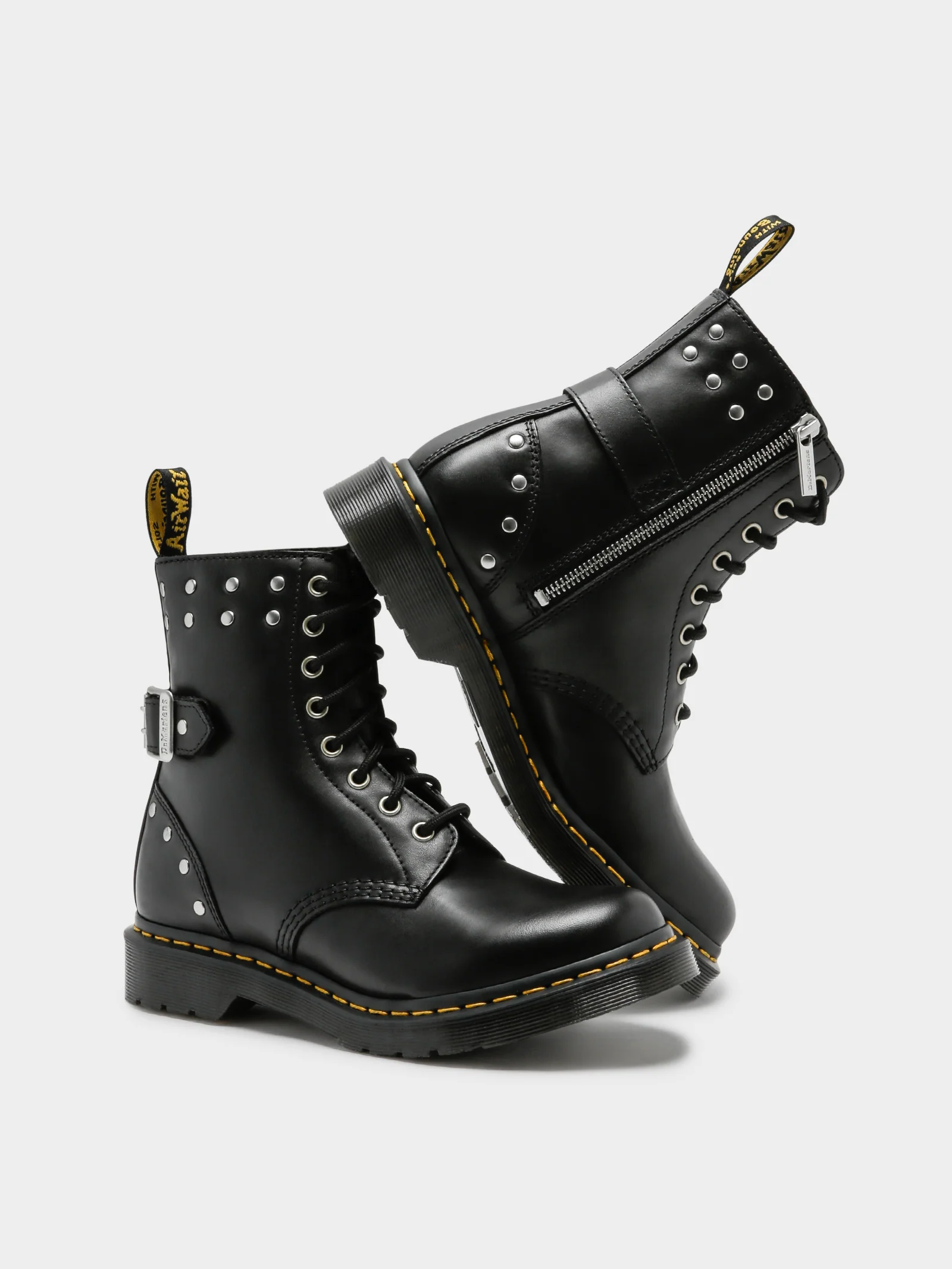 Womens 1460 Pascal Hardware Nappa Leather Boots - Image 2