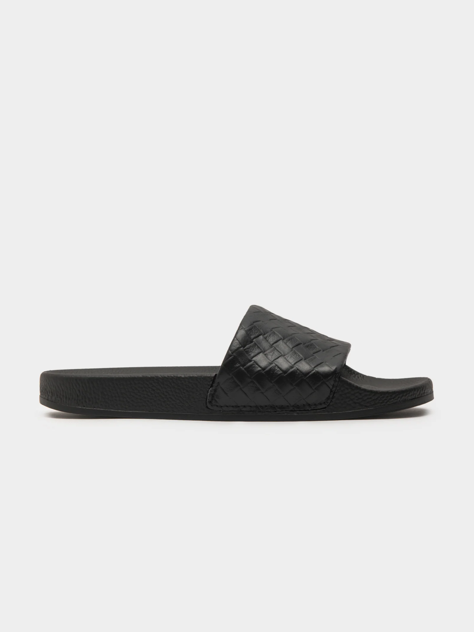 Womens 1908 Woven Leather Slides - Image 2