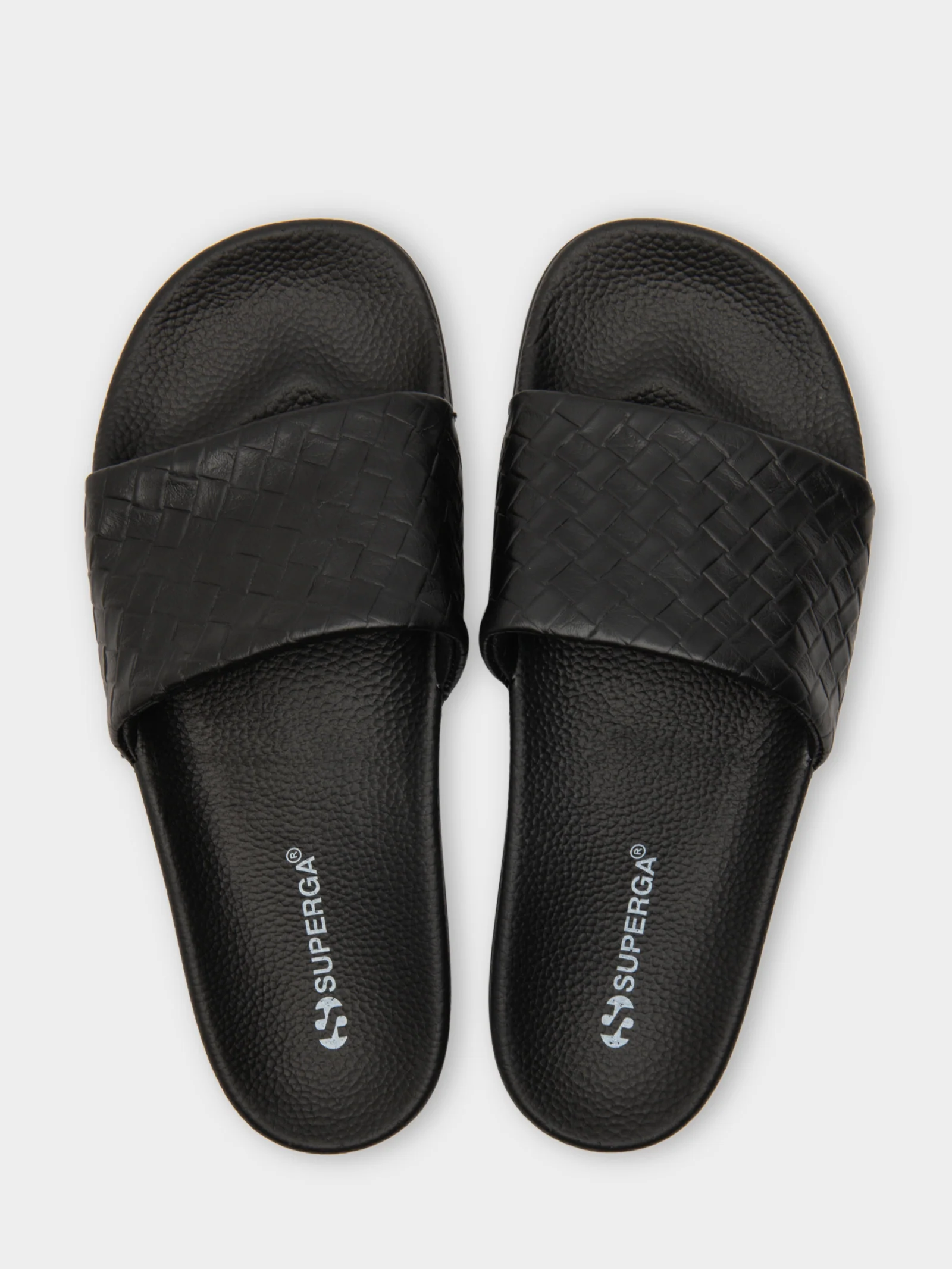 Womens 1908 Woven Leather Slides - Image 4