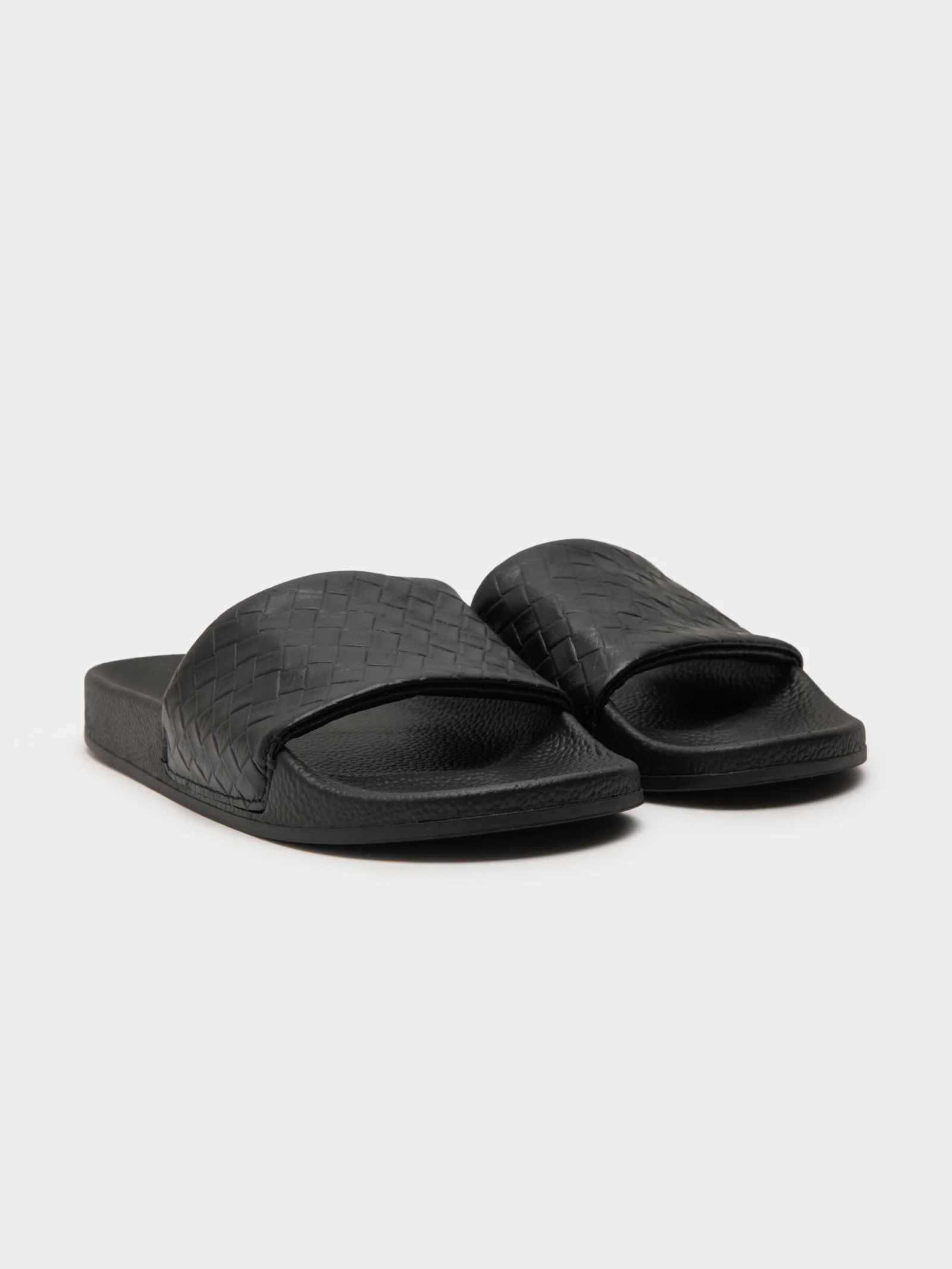 Womens 1908 Woven Leather Slides - Image 5