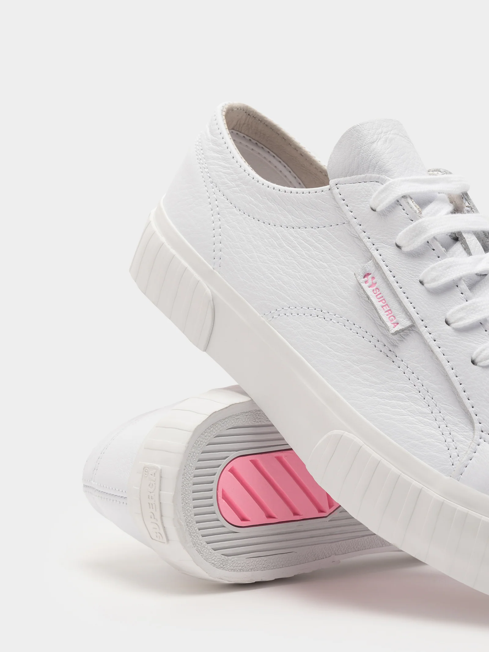 Womens 2630 Stripe Tumbled Leather Sneakers - Image 5