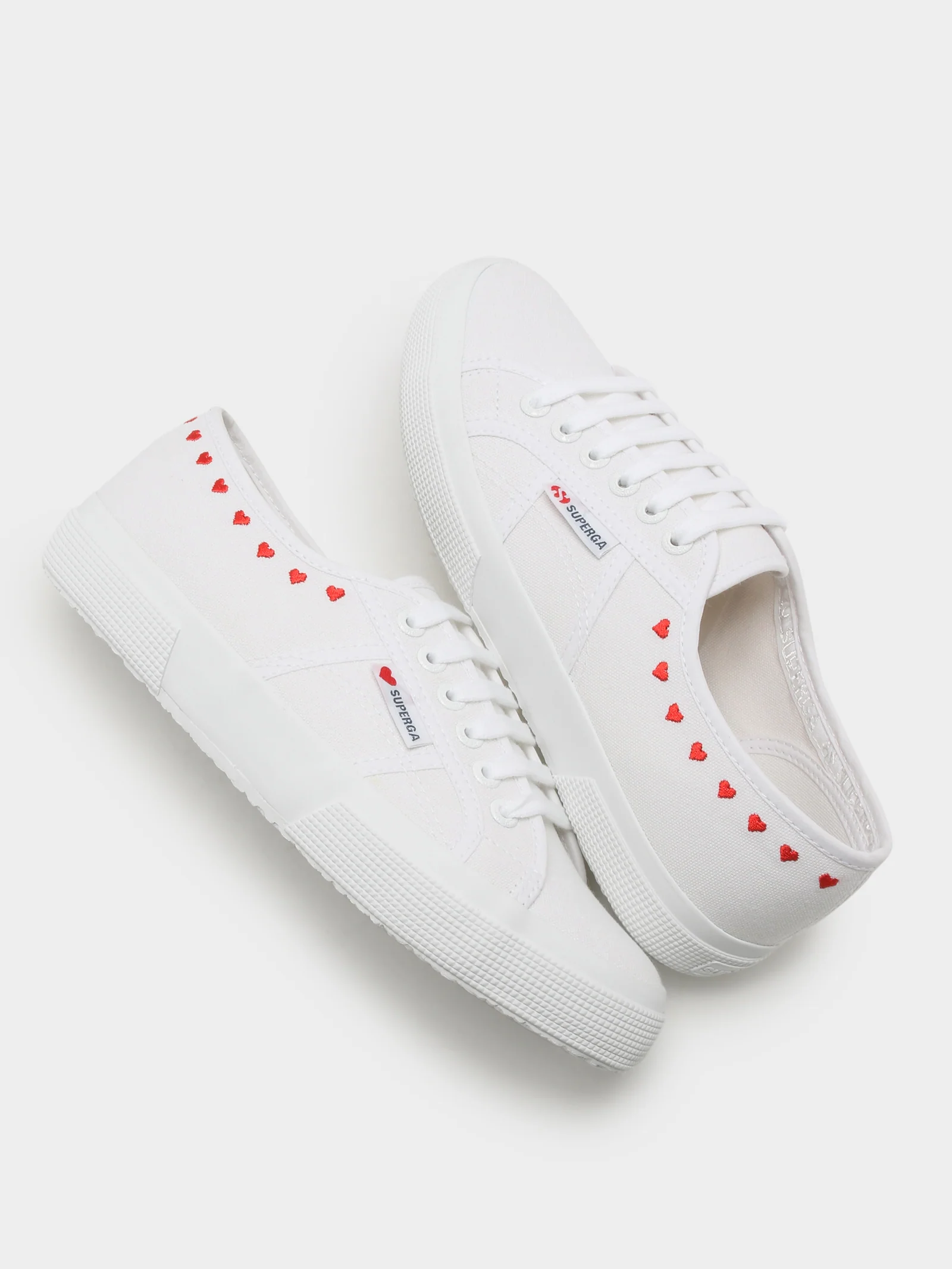 Womens 2750 Cotu Canvas Little Hearts Embroidery Sneakers - Image 2