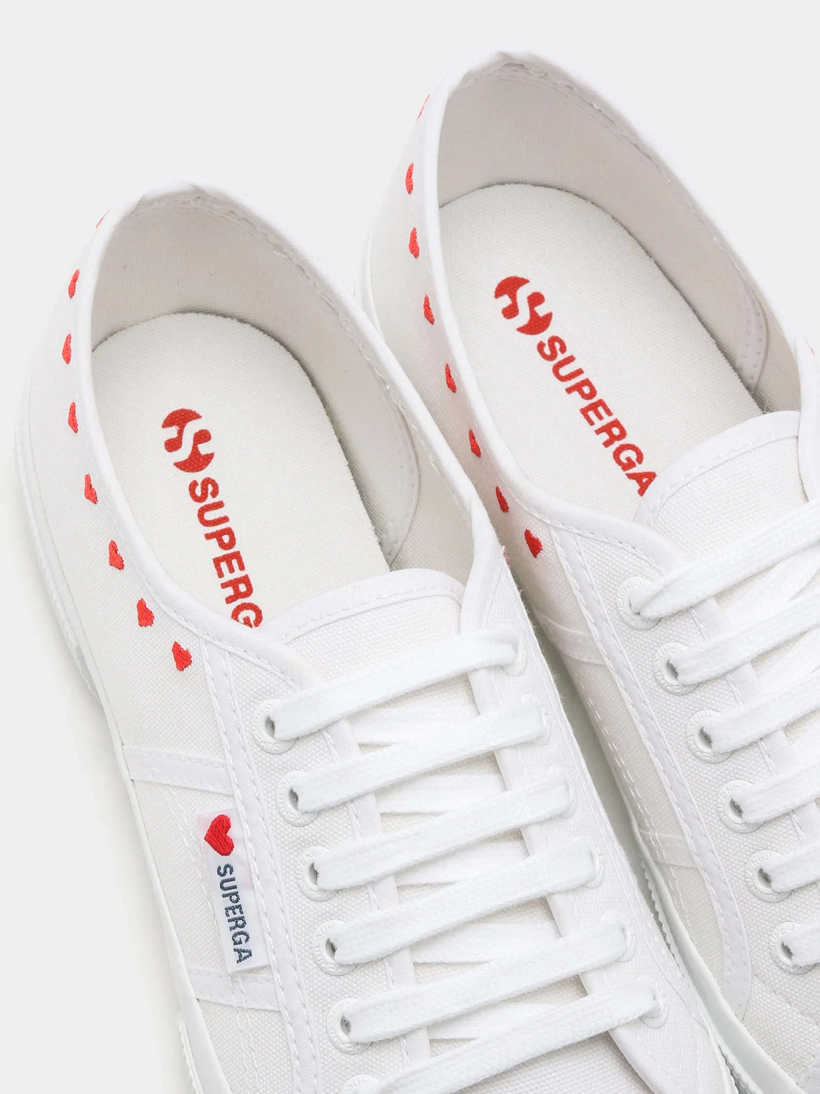 Womens 2750 Cotu Canvas Little Hearts Embroidery Sneakers - Image 4