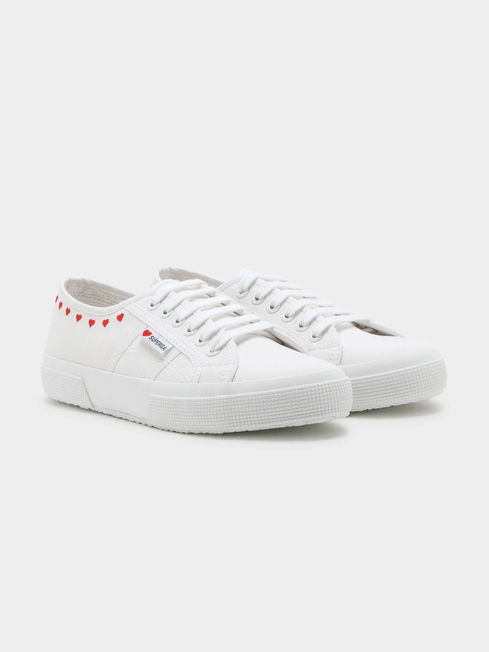 Womens 2750 Cotu Canvas Little Hearts Embroidery Sneakers - Image 6