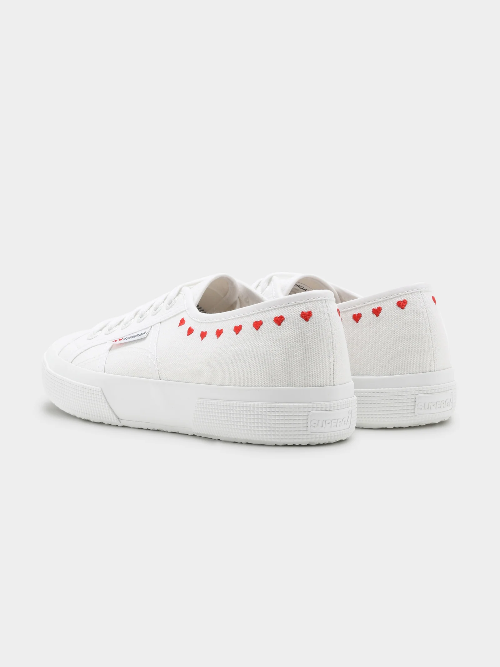 Womens 2750 Cotu Canvas Little Hearts Embroidery Sneakers - Image 7