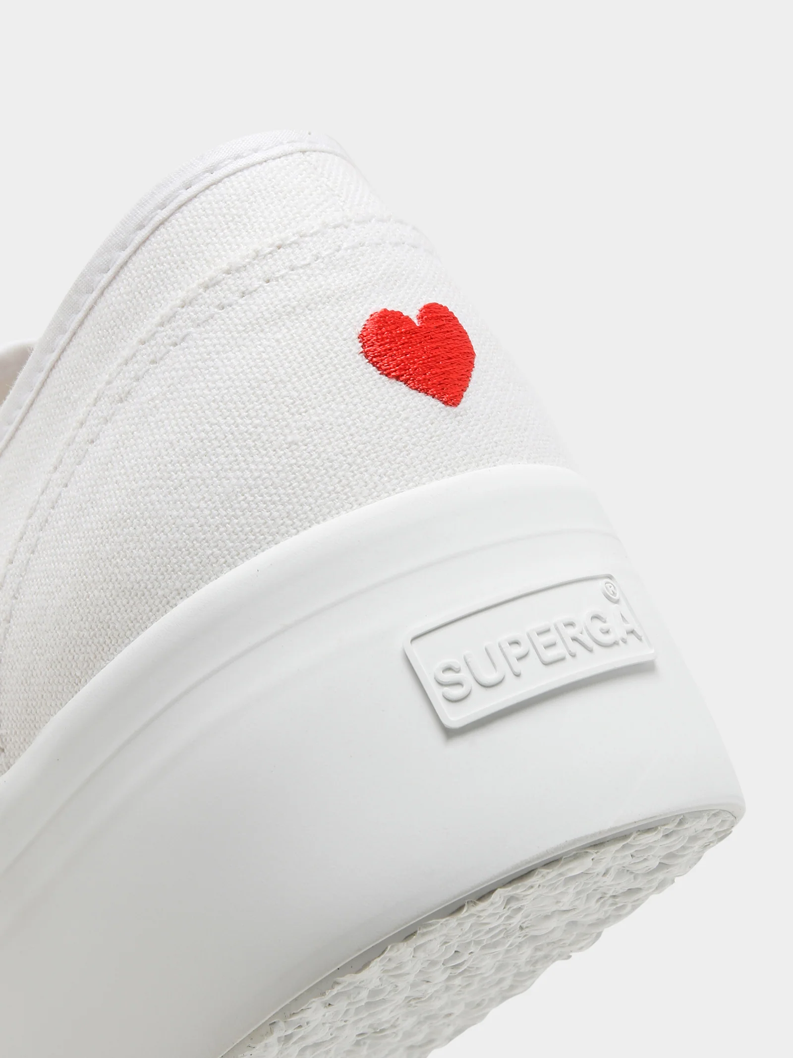 Womens 2790 Midform Canvas Little Hearts Embroidery Sneakers - Image 3