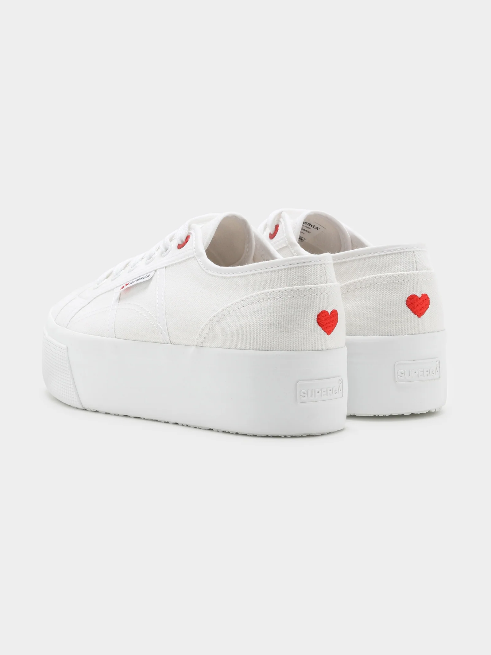 Womens 2790 Midform Canvas Little Hearts Embroidery Sneakers - Image 7
