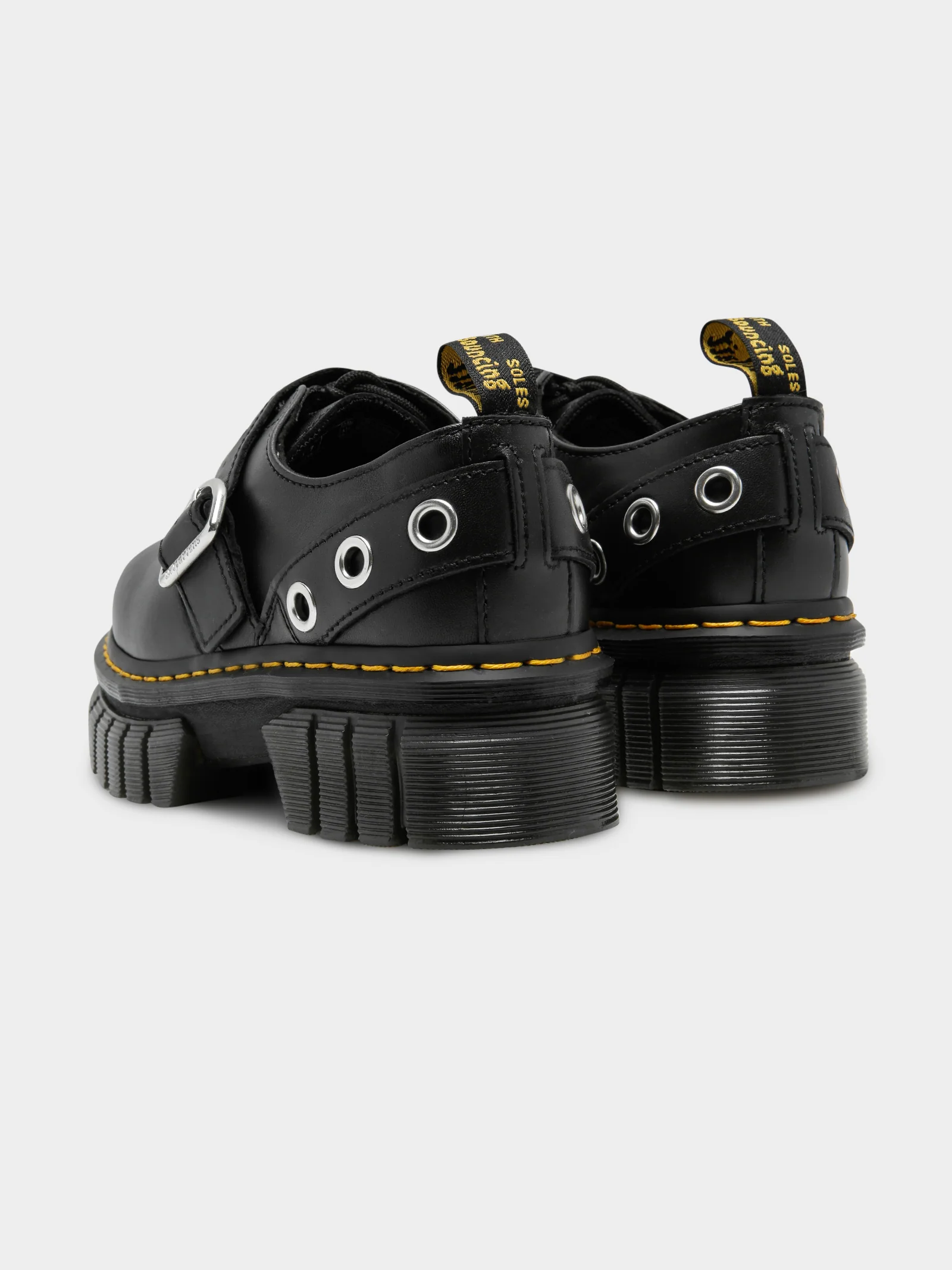 Womens Audrick Hardware Leather Platform Shoes - Image 7