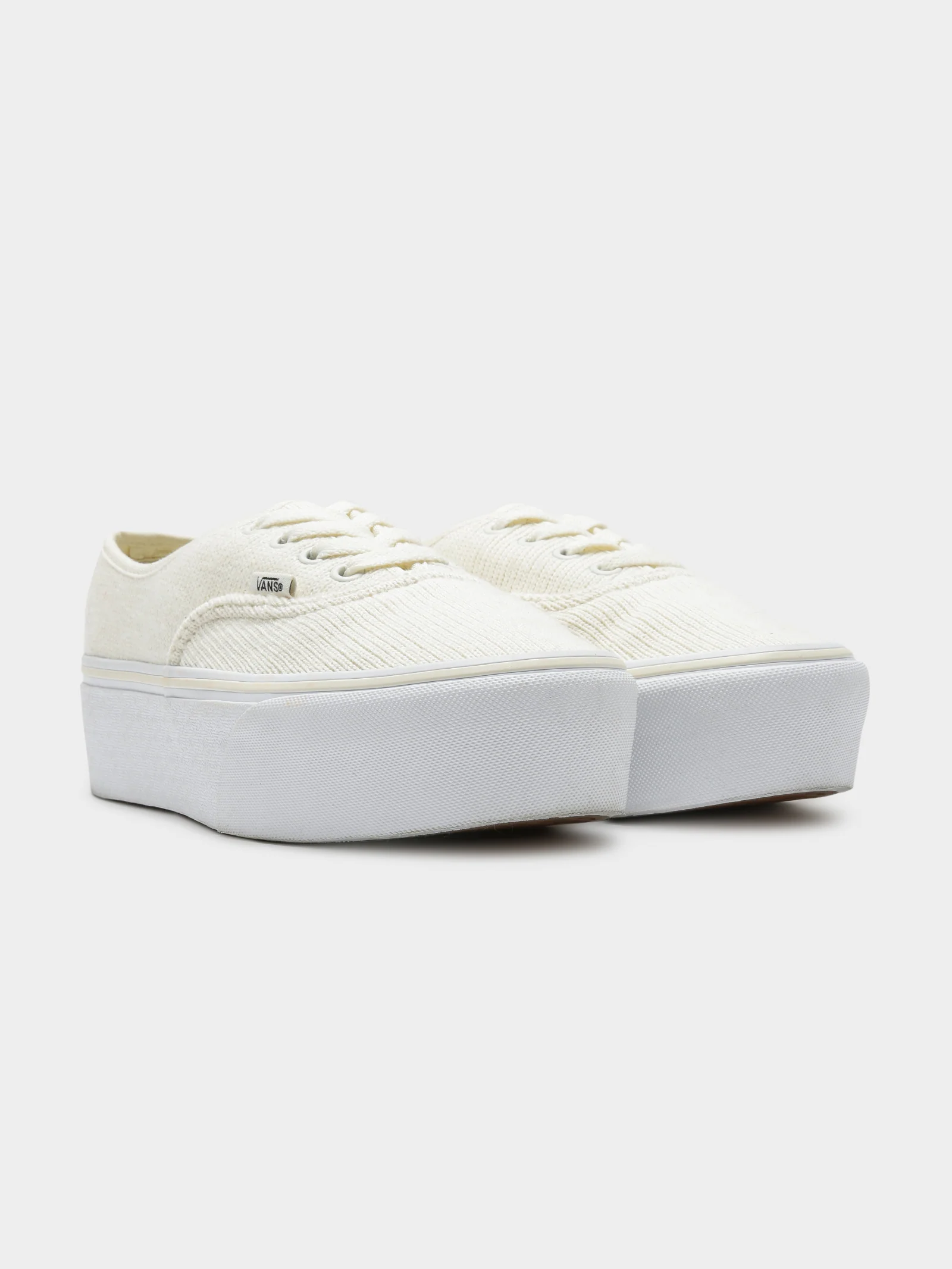 Womens Authentic Rib Knit Stackform Platform Sneakers - Image 2