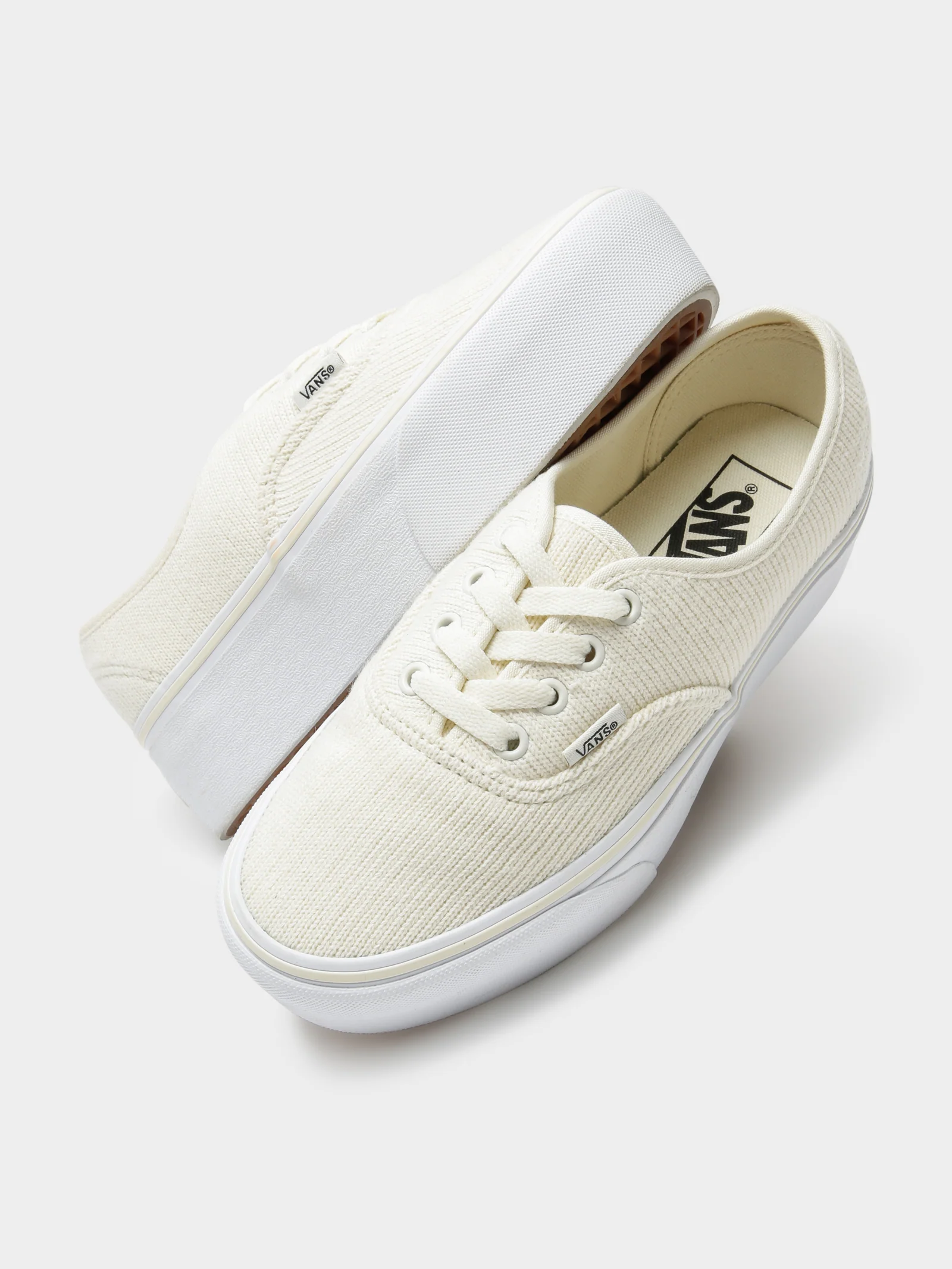 Womens Authentic Rib Knit Stackform Platform Sneakers - Image 3