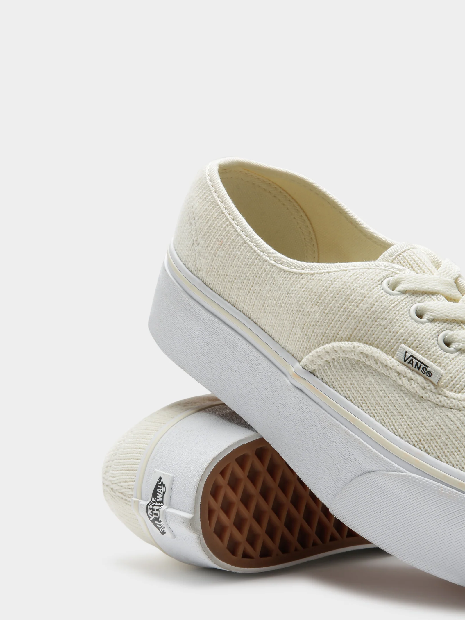 Womens Authentic Rib Knit Stackform Platform Sneakers - Image 6
