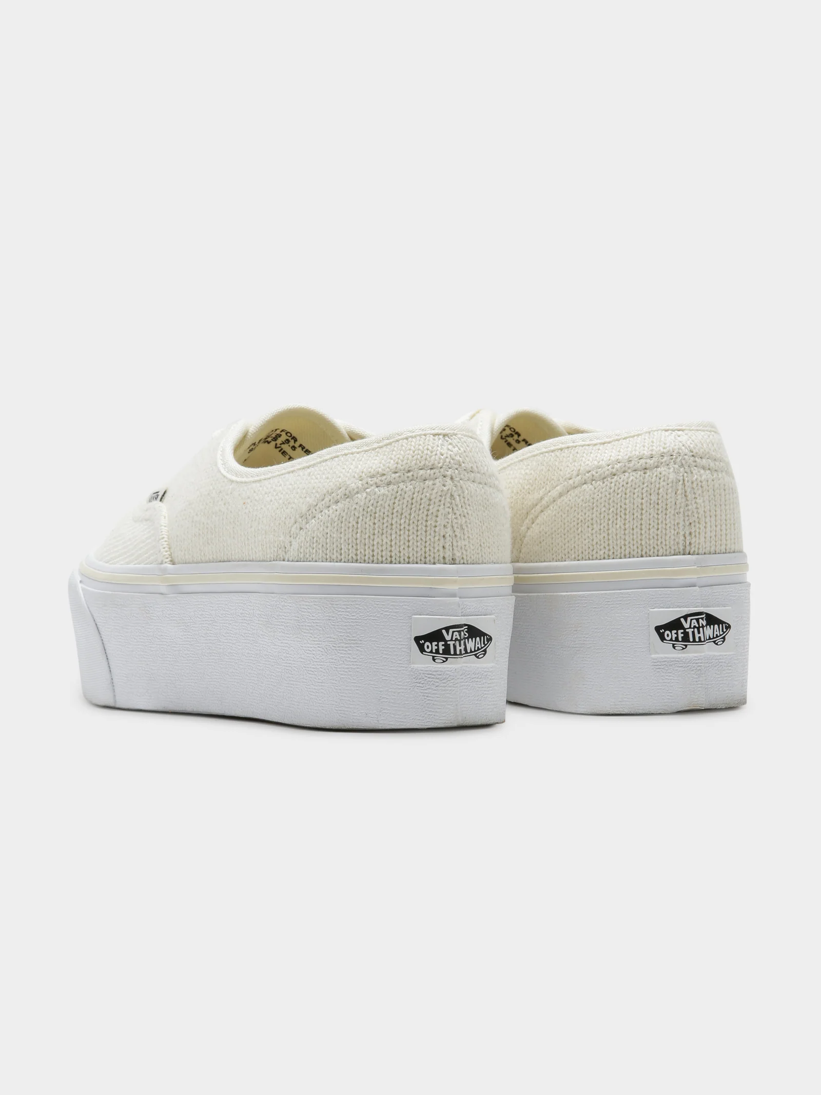 Womens Authentic Rib Knit Stackform Platform Sneakers - Image 7