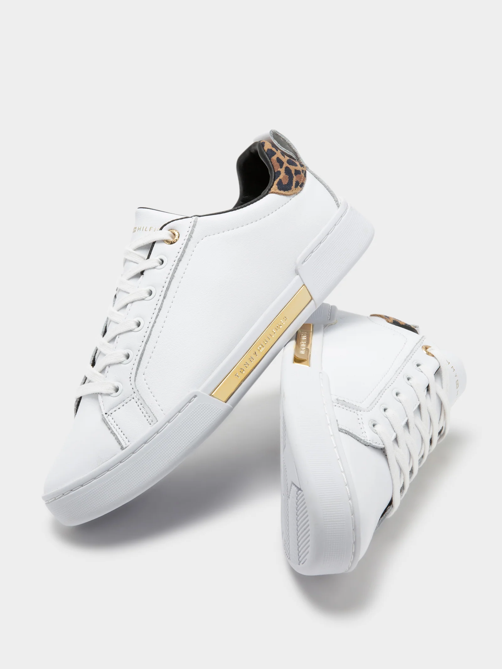 Womens Branded Leopard Print Trainers