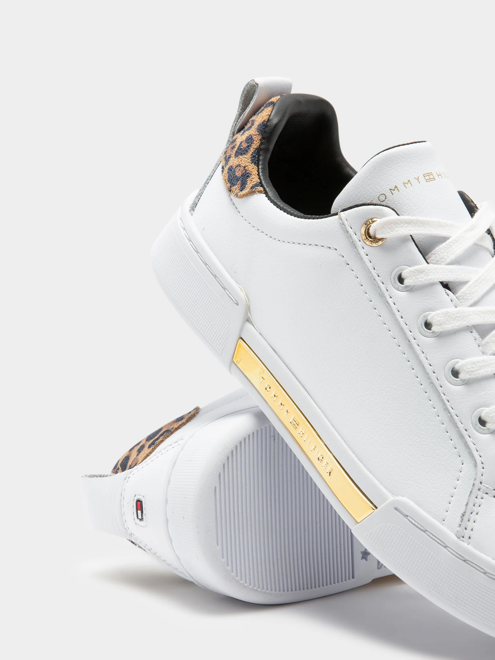 Womens Branded Leopard Print Trainers - Image 5
