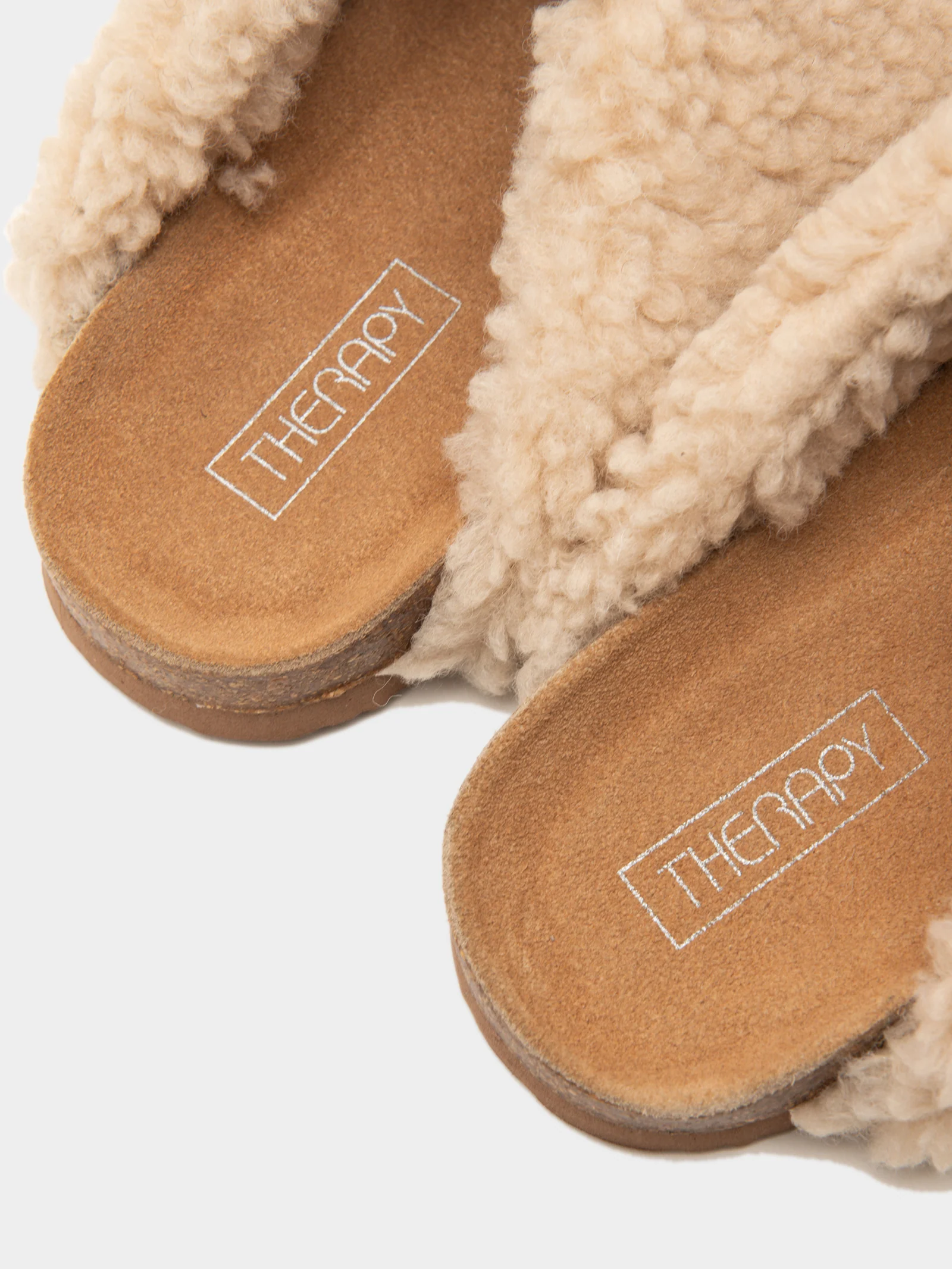 Womens Brenda Sherpa Slides - Image 4