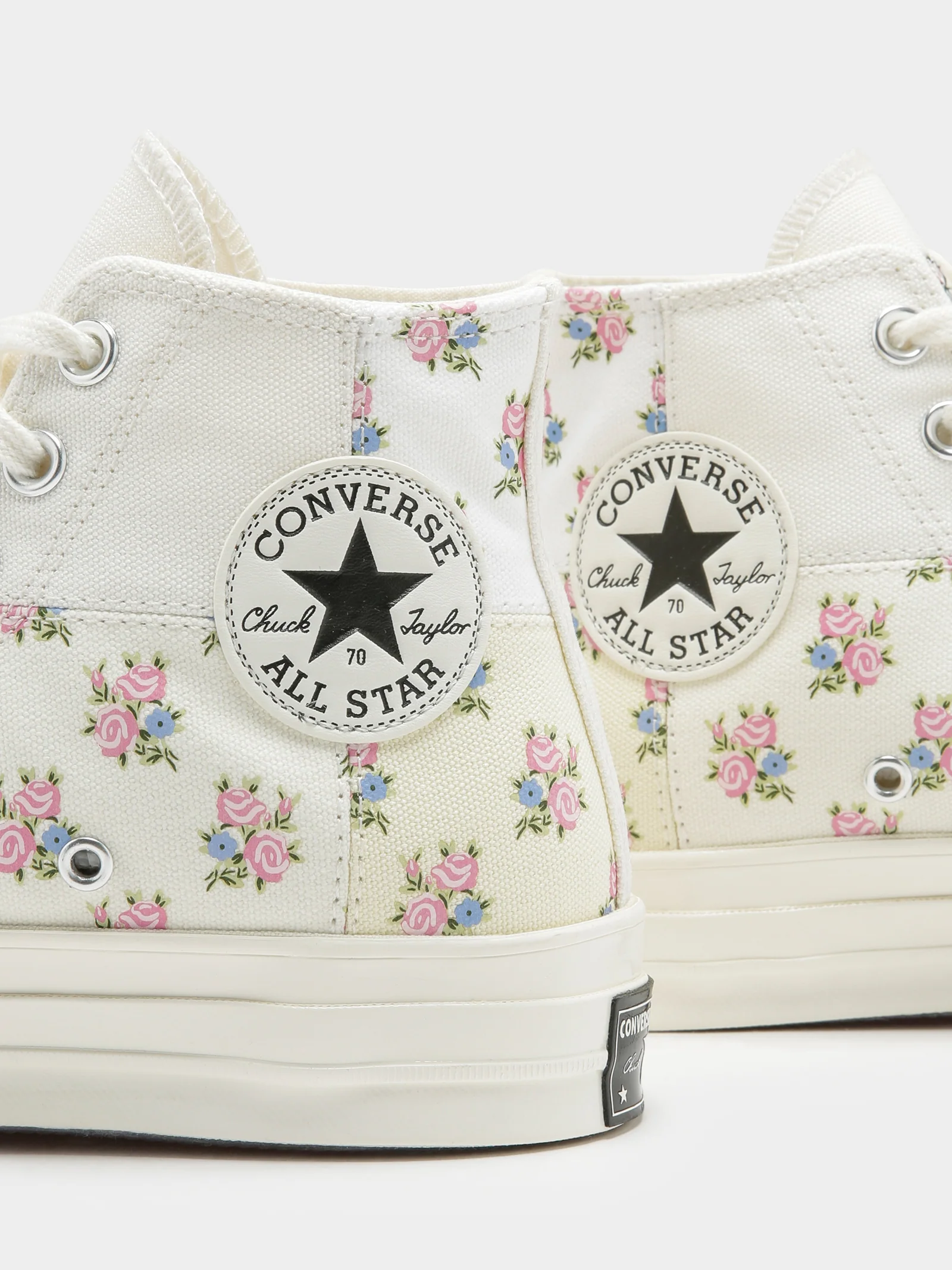 Womens Chuck 70 High Top Patchwork Floral Sneakers - Image 6