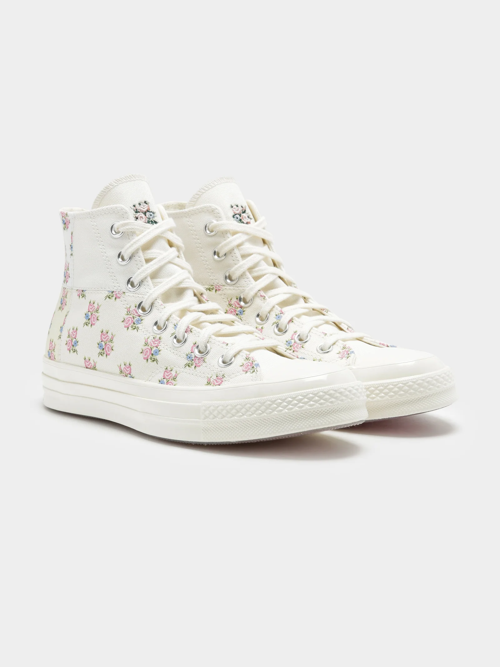 Womens Chuck 70 High Top Patchwork Floral Sneakers - Image 7