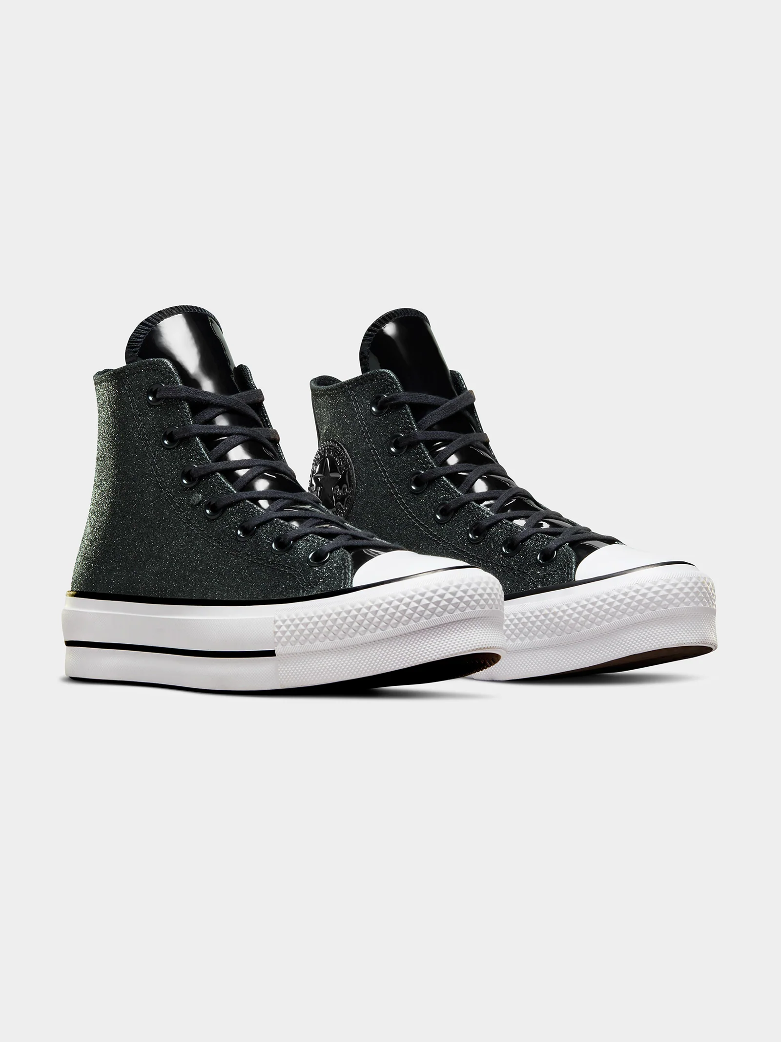 Womens Chuck Taylor All Star Lift Sparkle Party High Top Sneakers - Image 2