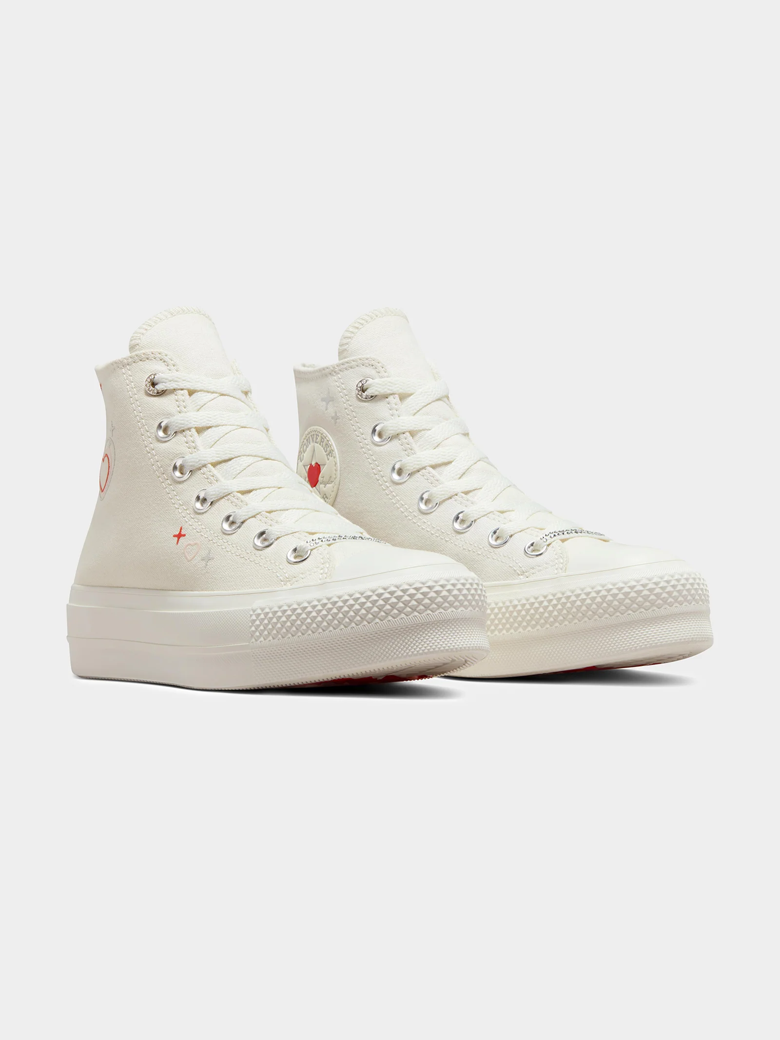 Womens Chuck Taylor All Star Lift Y2K Heart High Top Sneakers - Image 2