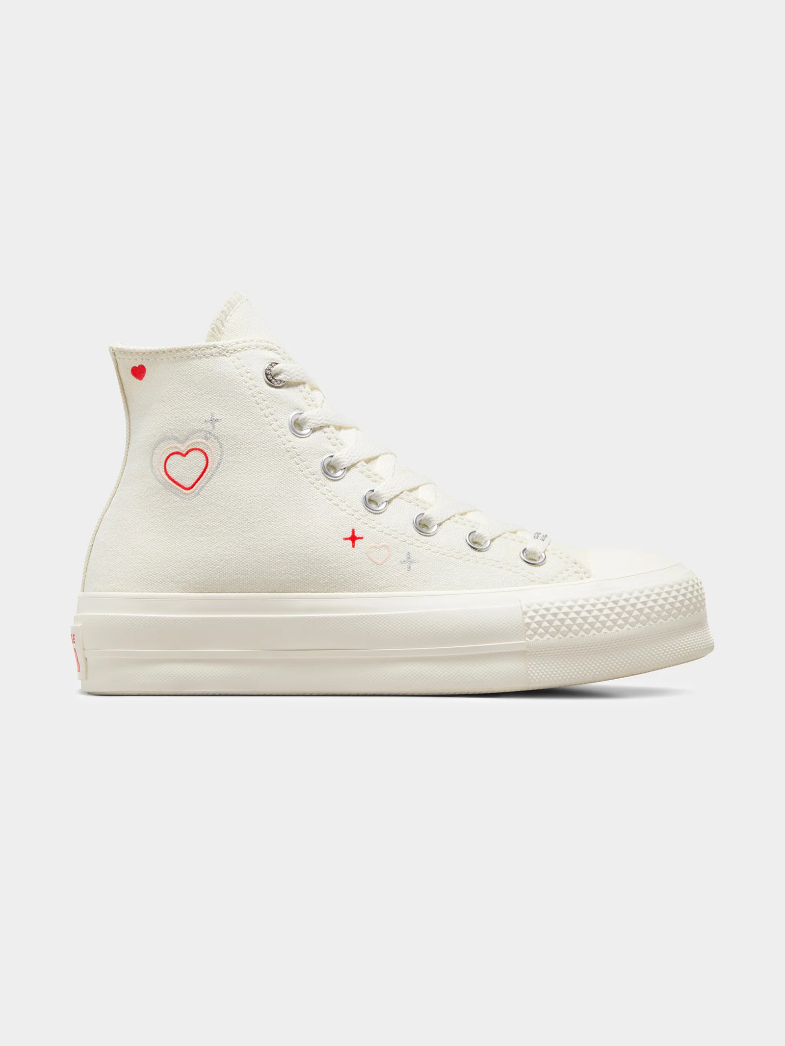 Womens Chuck Taylor All Star Lift Y2K Heart High Top Sneakers - Image 4