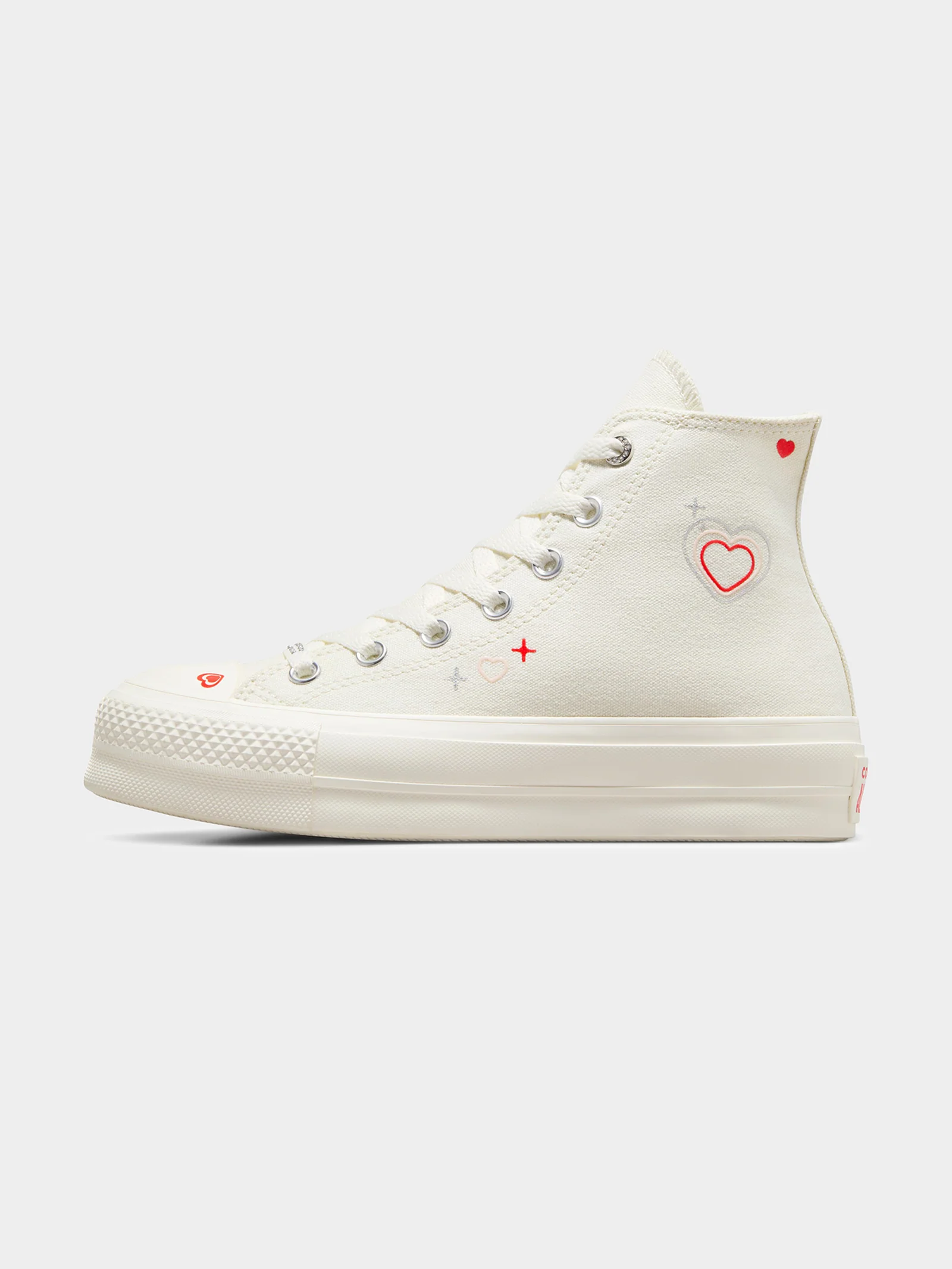 Womens Chuck Taylor All Star Lift Y2K Heart High Top Sneakers - Image 6