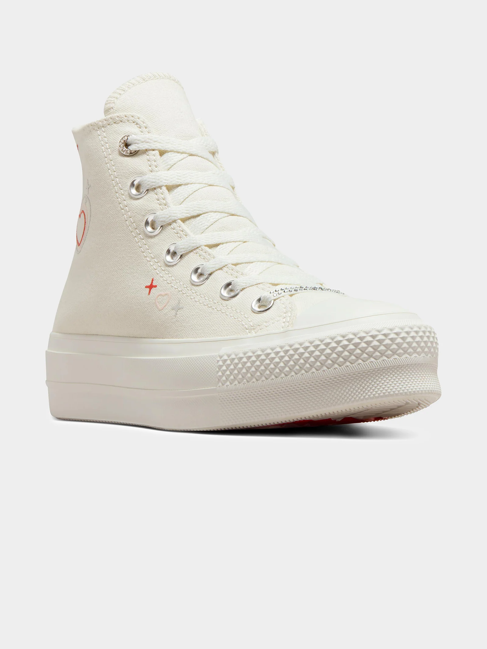 Womens Chuck Taylor All Star Lift Y2K Heart High Top Sneakers - Image 8