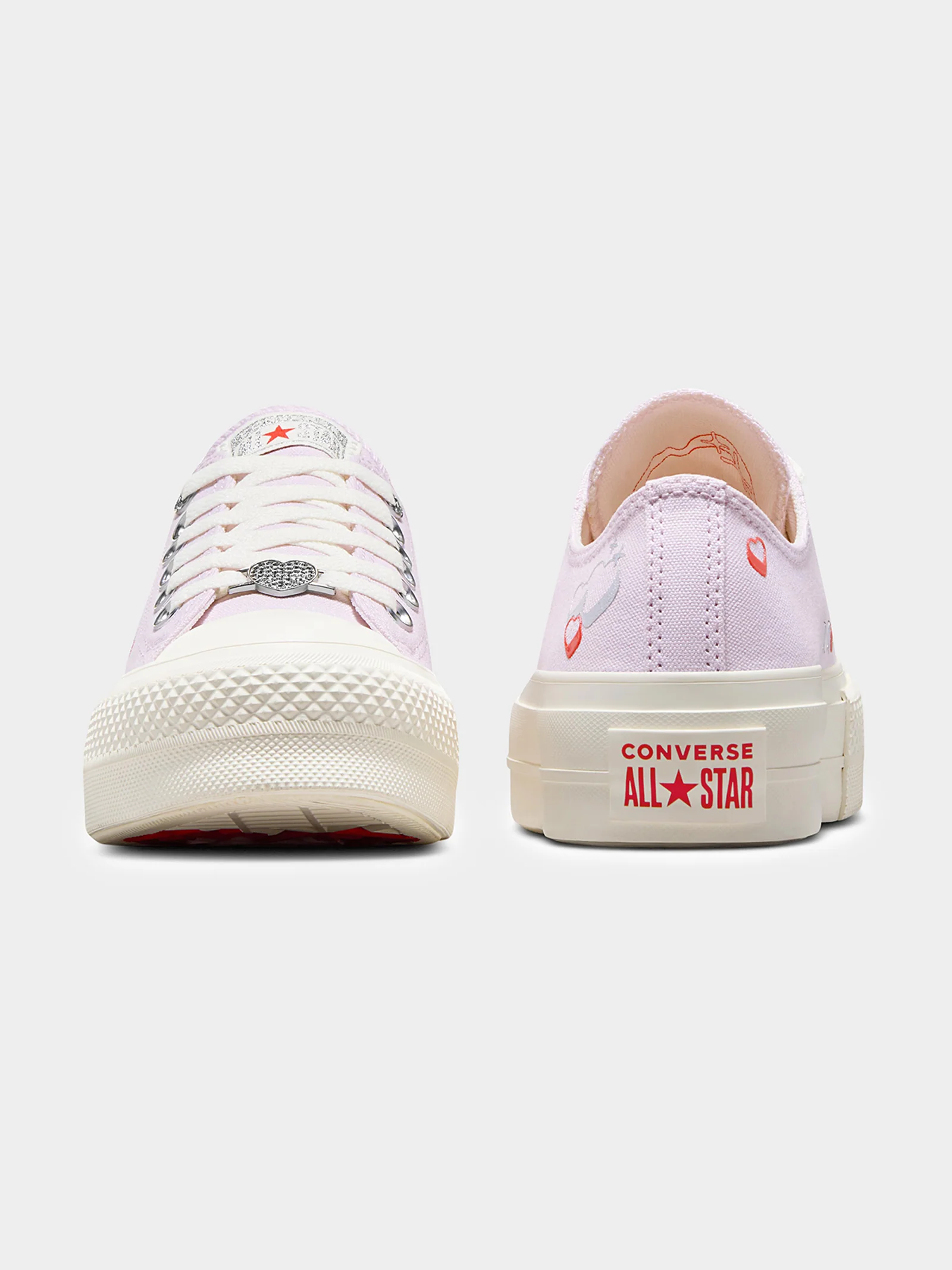 Womens Chuck Taylor All Star Lift Y2K Heart Low Top Sneakers - Image 8