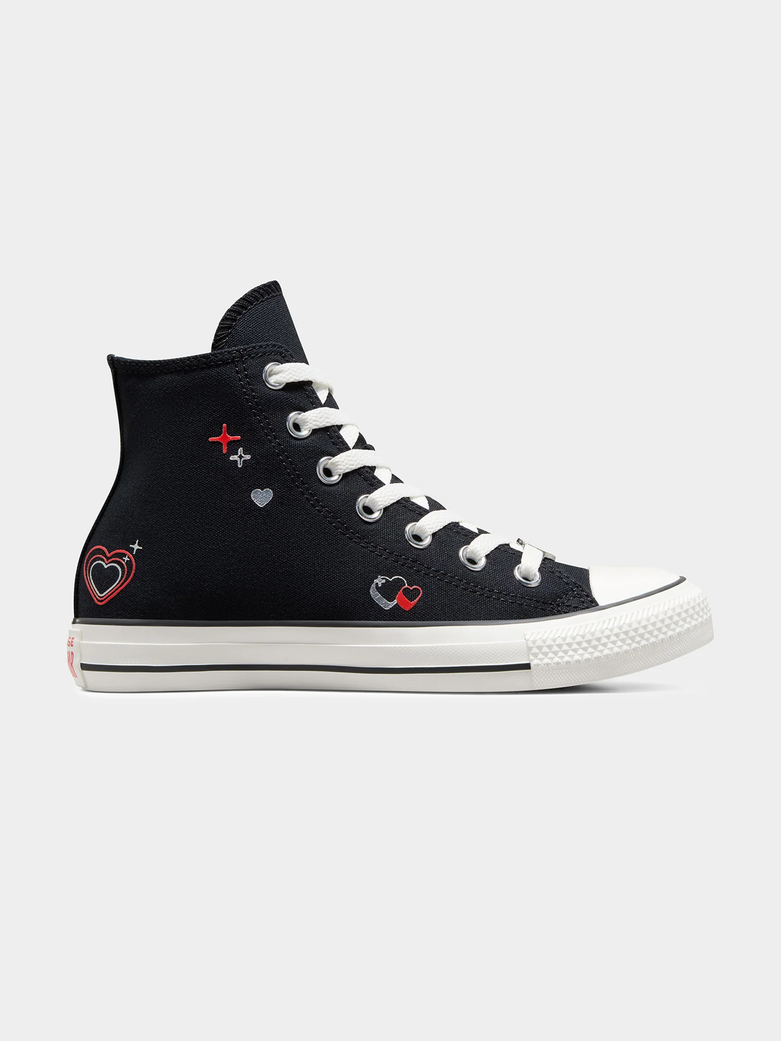 Womens Chuck Taylor All Star Y2K Heart High Top Sneakers - Image 3