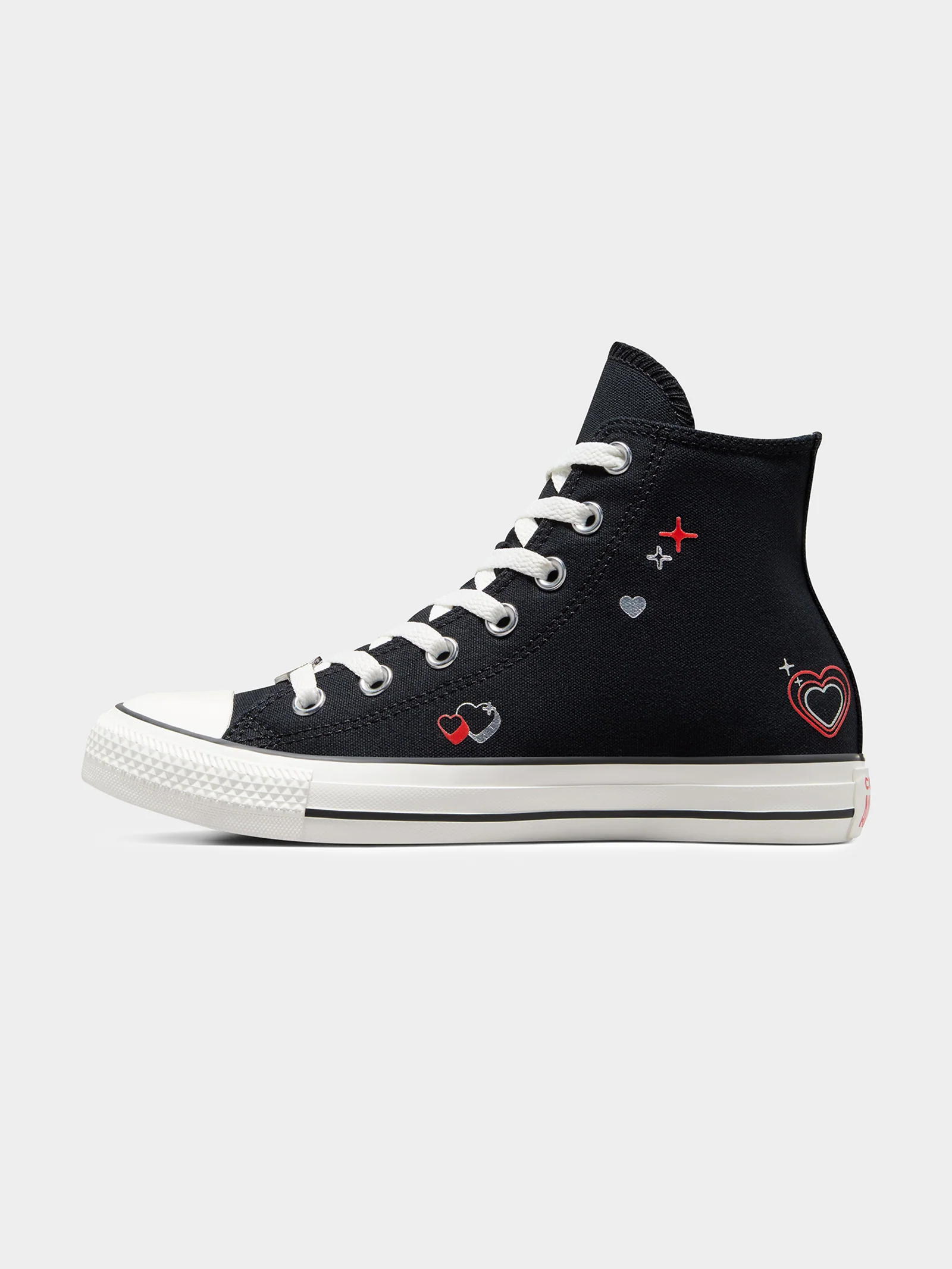 Womens Chuck Taylor All Star Y2K Heart High Top Sneakers - Image 4