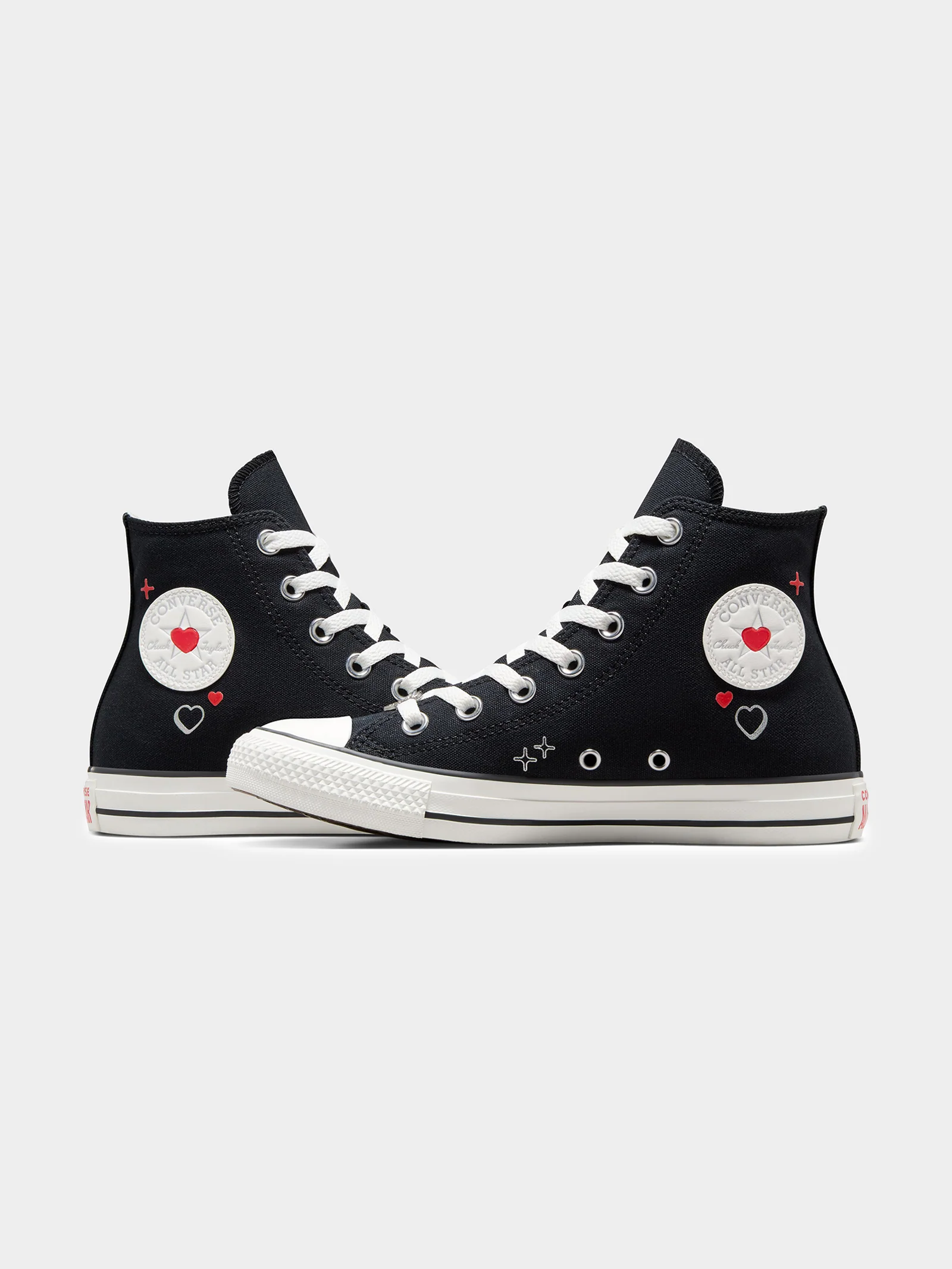 Womens Chuck Taylor All Star Y2K Heart High Top Sneakers - Image 5