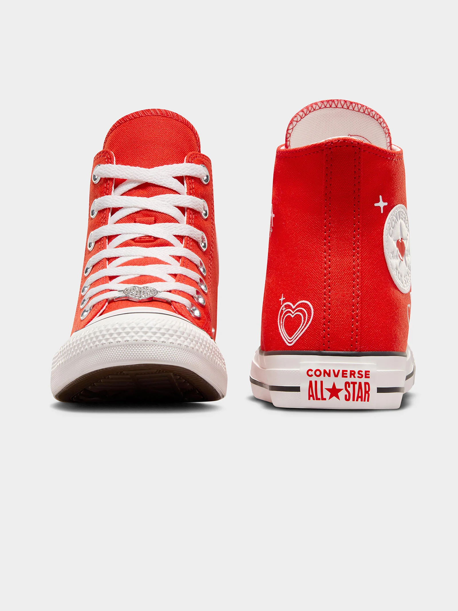 Womens Chuck Taylor All Star Y2K Heart High Top Sneakers - Image 8