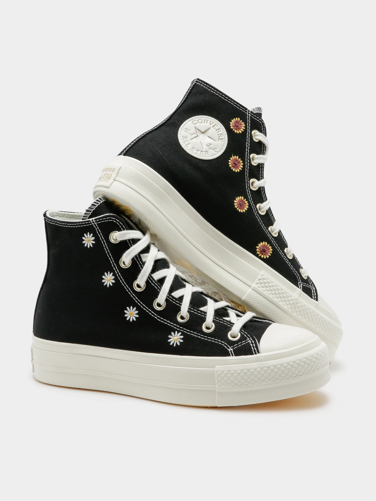 Womens Chuck Taylor Festive Florals High Top Sneakers - Image 2