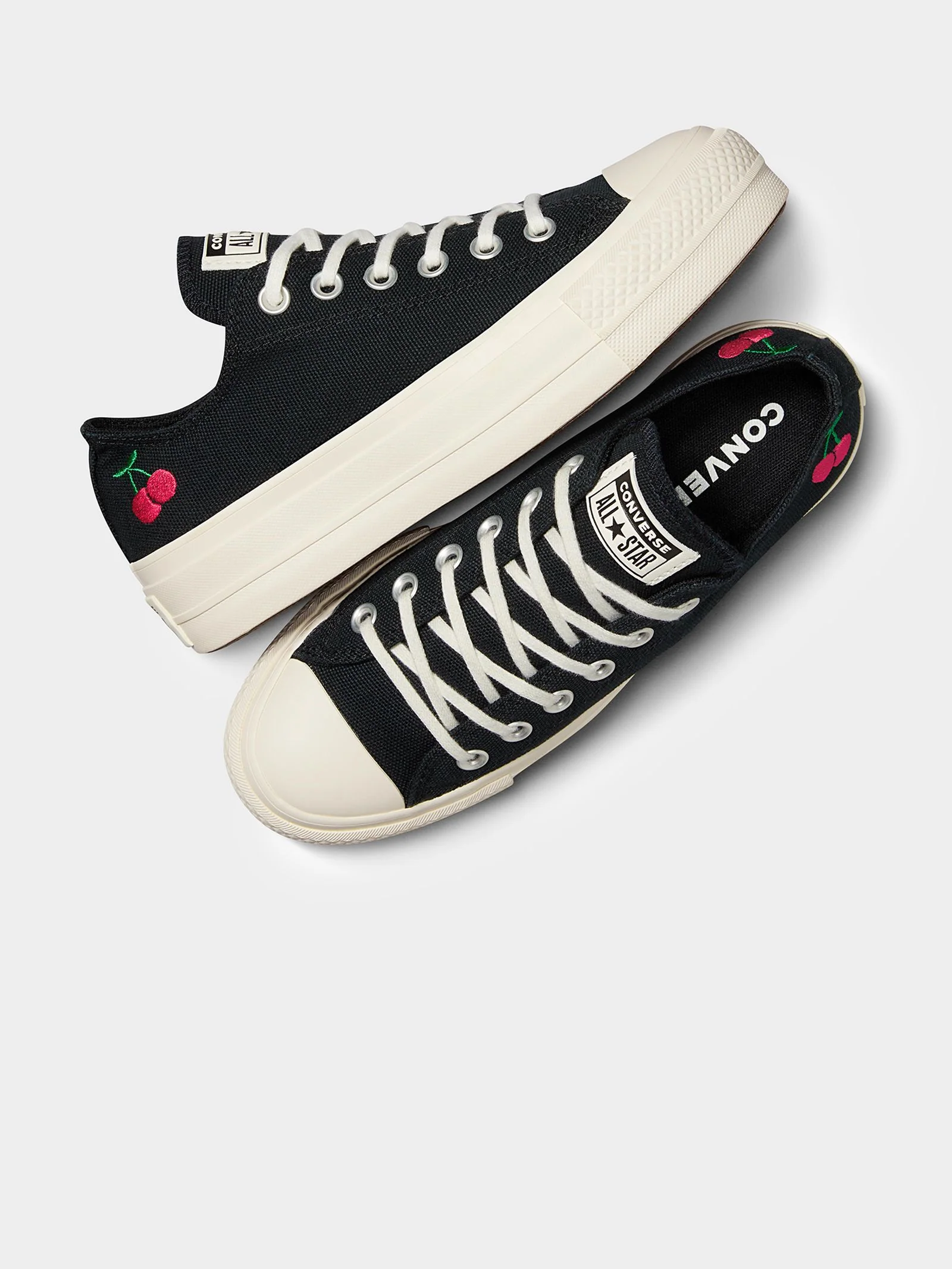 Womens Chuck Taylor Lift Cherry On Low Sneaker - Image 2