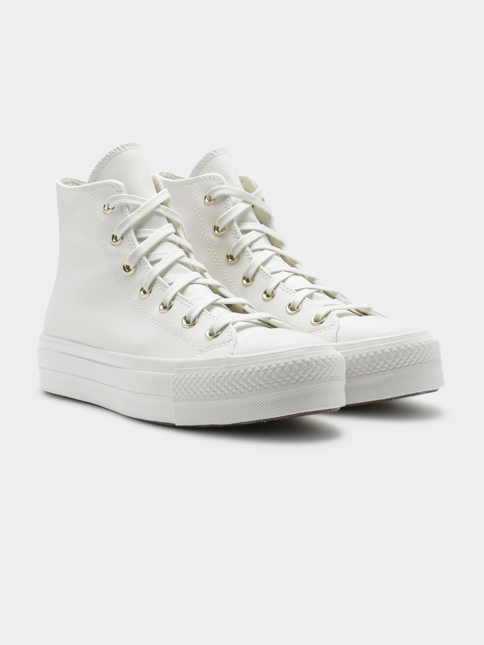 Womens Chuck Taylor Synthetic Leather Lift High Tops - Image 2
