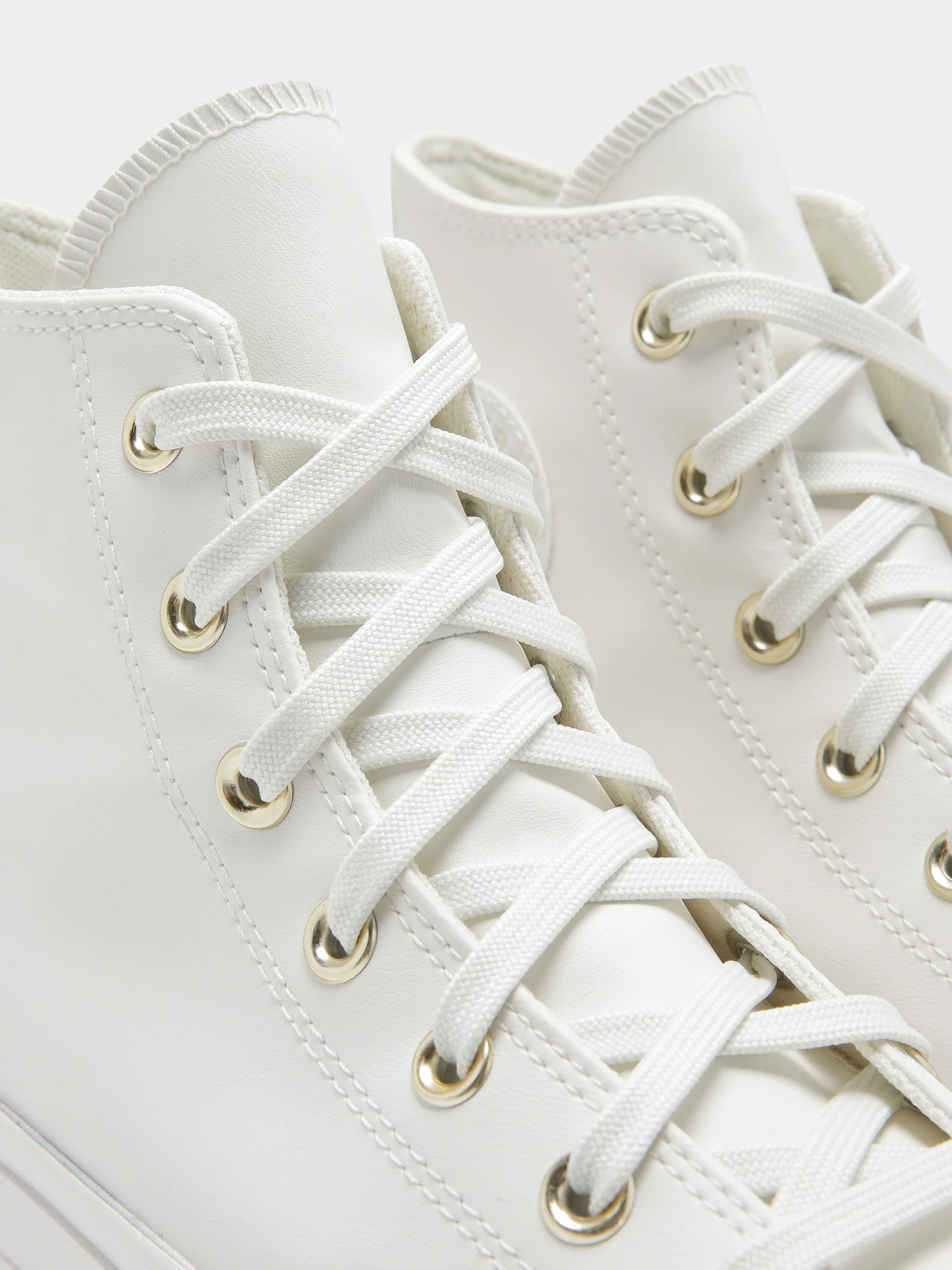 Womens Chuck Taylor Synthetic Leather Lift High Tops - Image 3