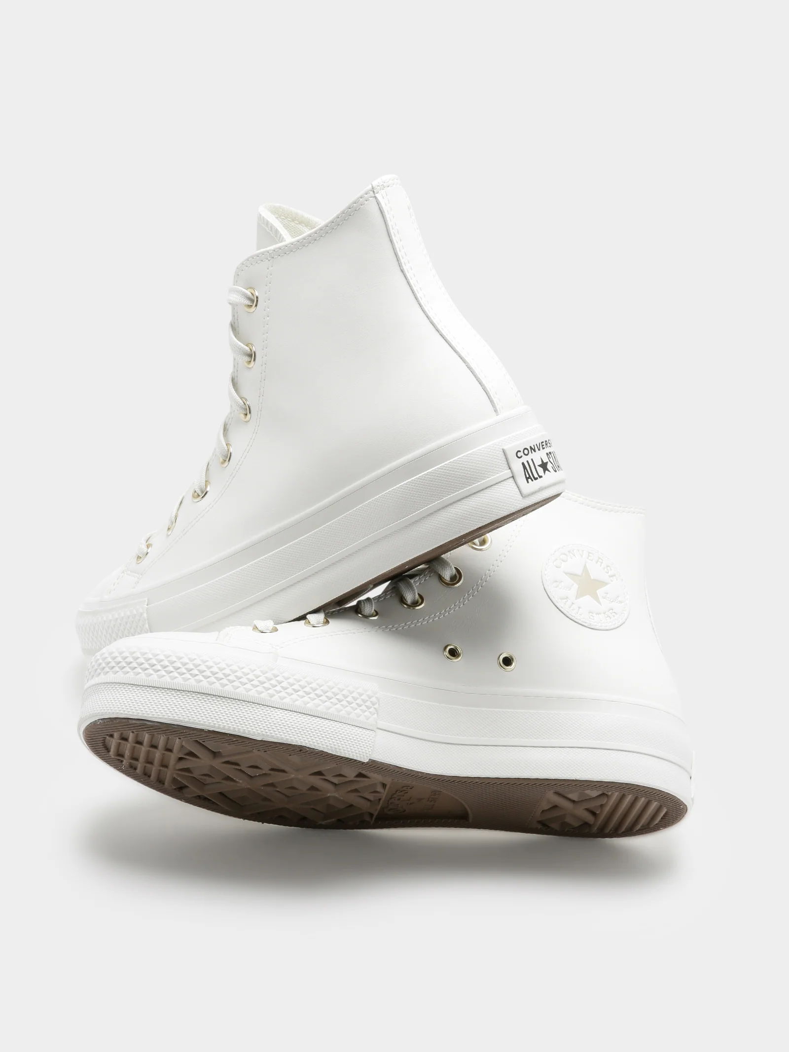 Womens Chuck Taylor Synthetic Leather Lift High Tops - Image 7