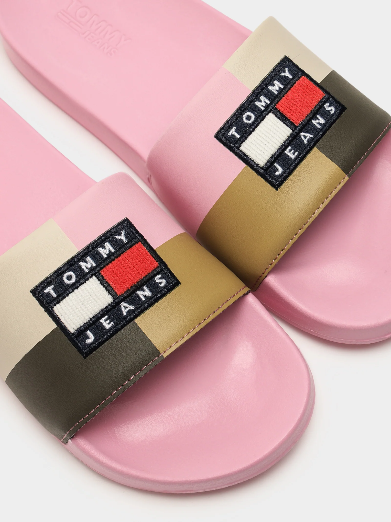 Womens Corduroy Flag Pool Slides - Image 3
