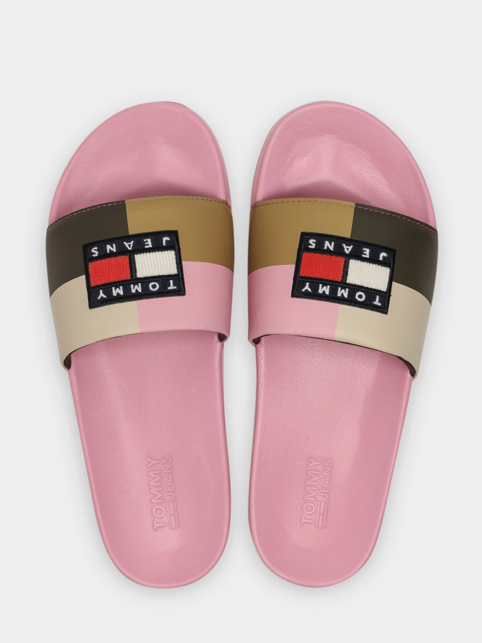 Womens Corduroy Flag Pool Slides - Image 4