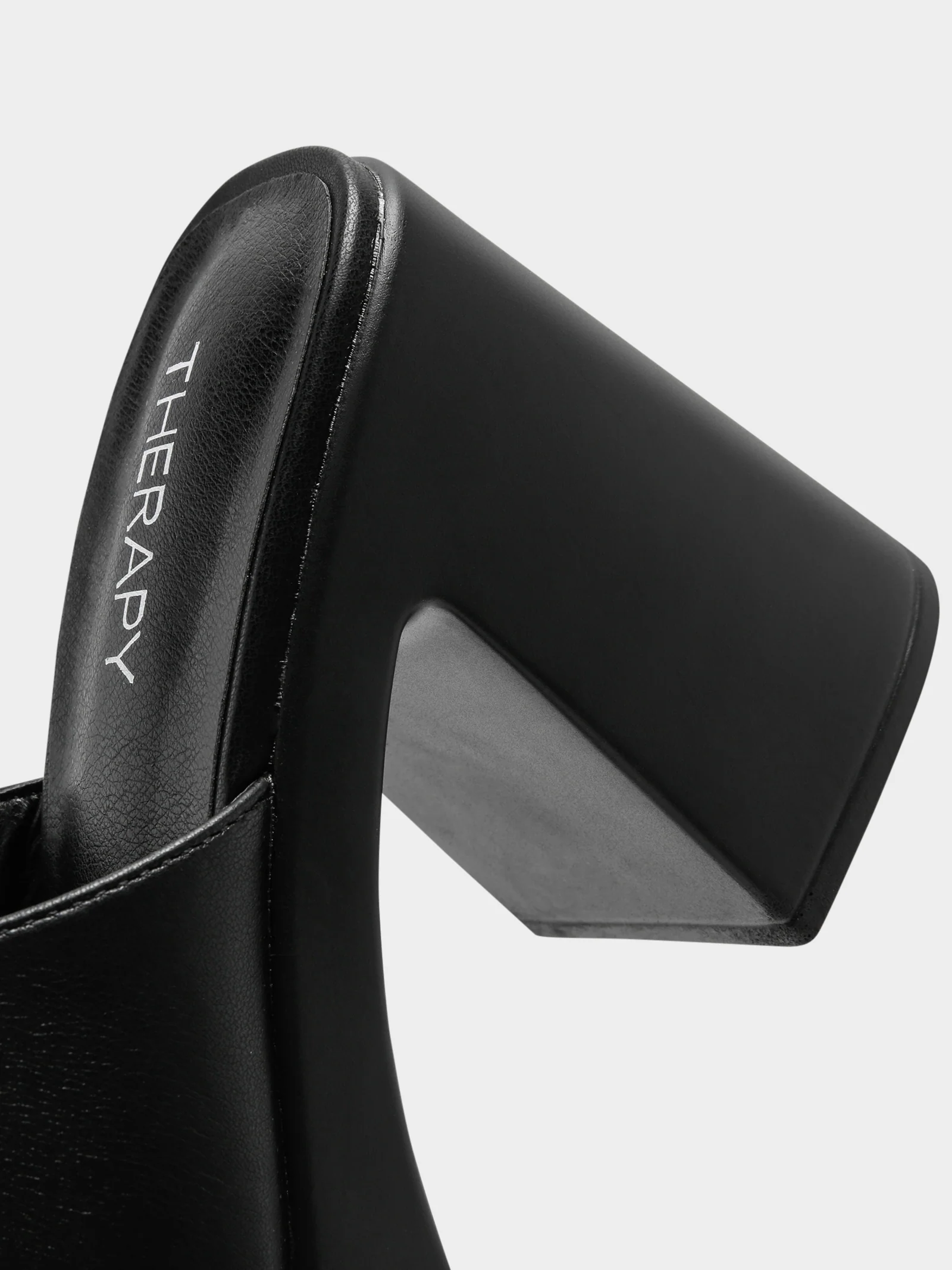 Womens Devon Platform Square-Toe Mule Heels - Image 4