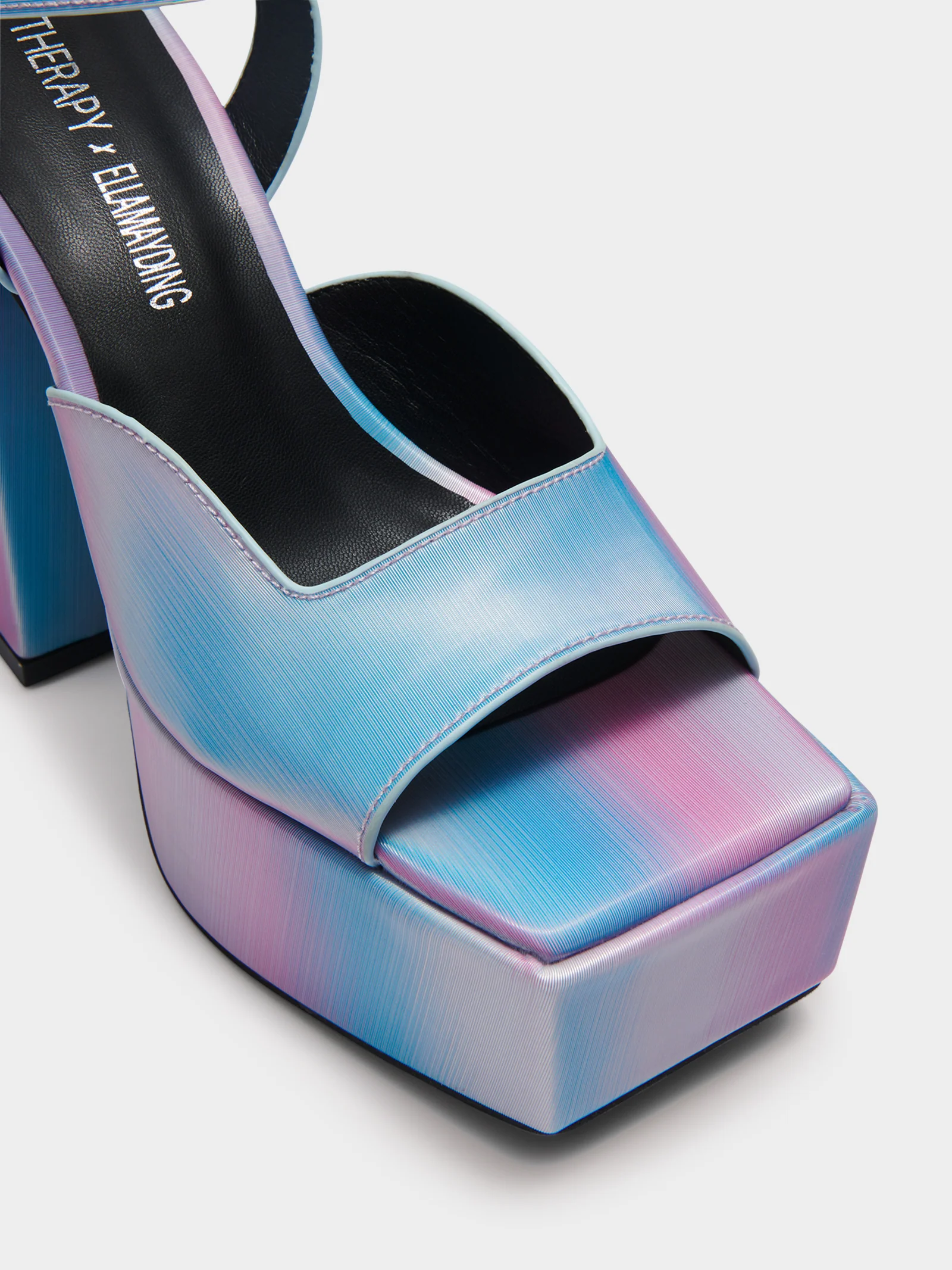 Womens Ella May Ding Dom Satin Strap Sandals - Image 2