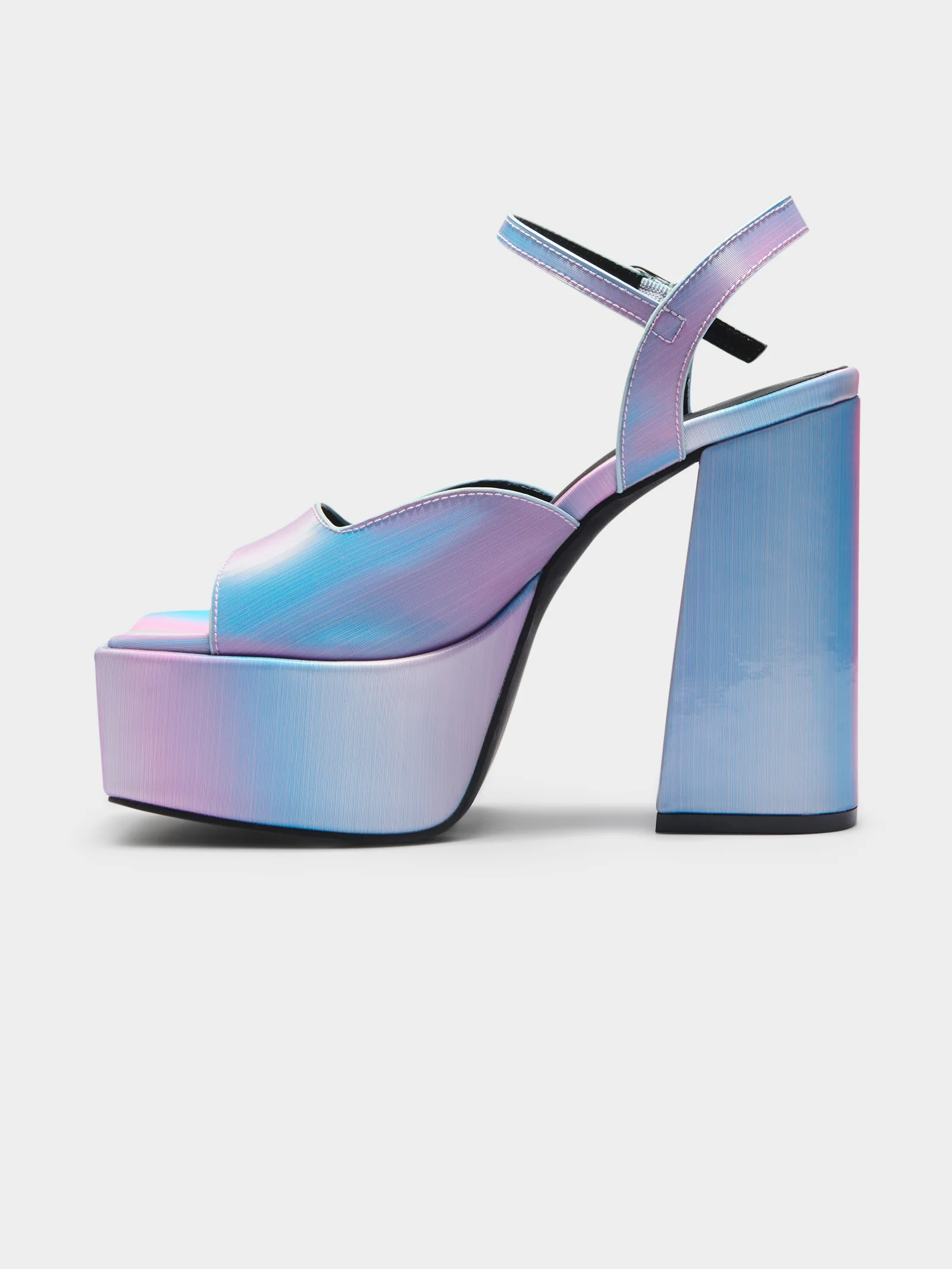 Womens Ella May Ding Dom Satin Strap Sandals - Image 3
