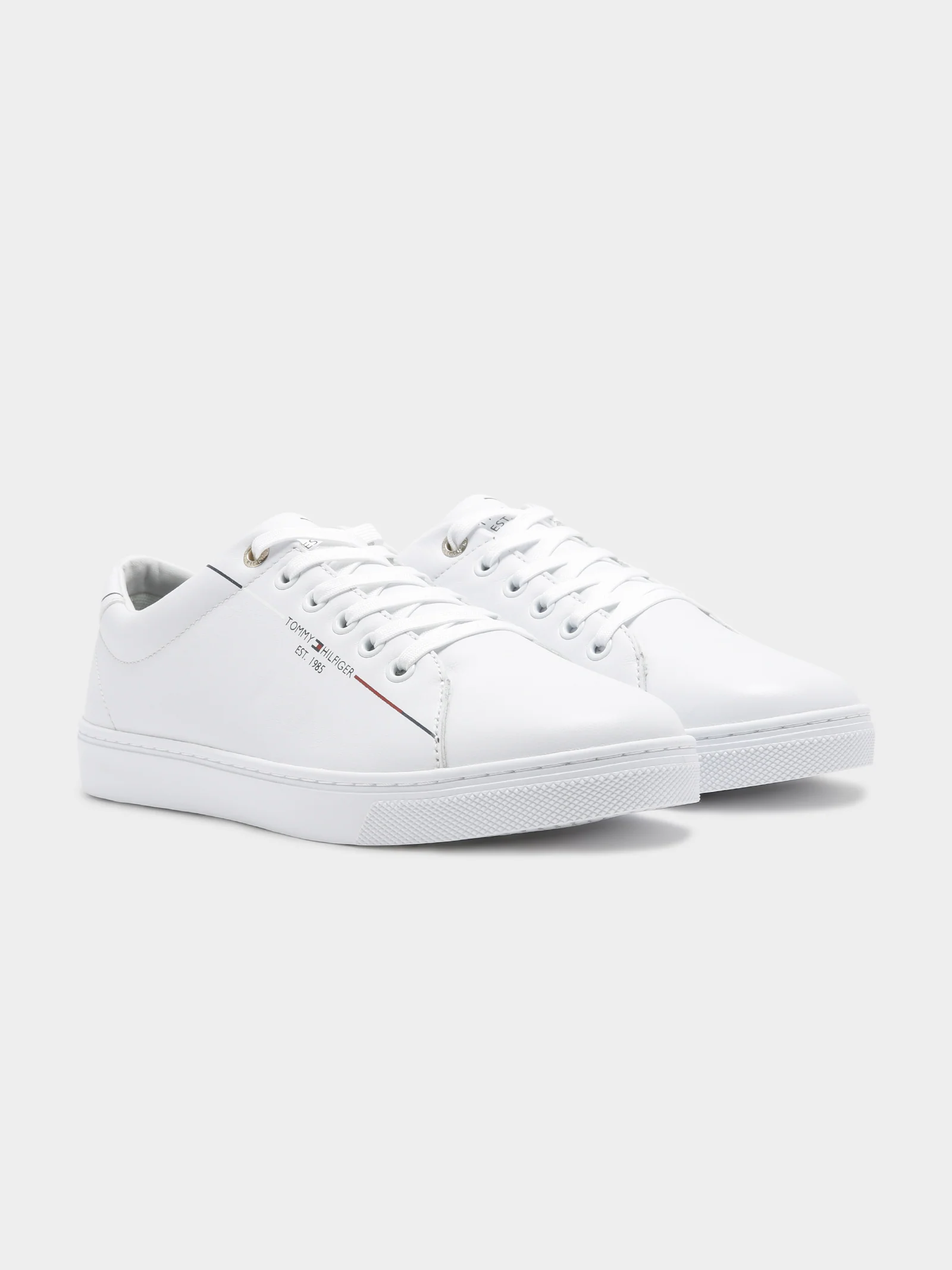 Womens Flat City Leather Sneakers - Image 2