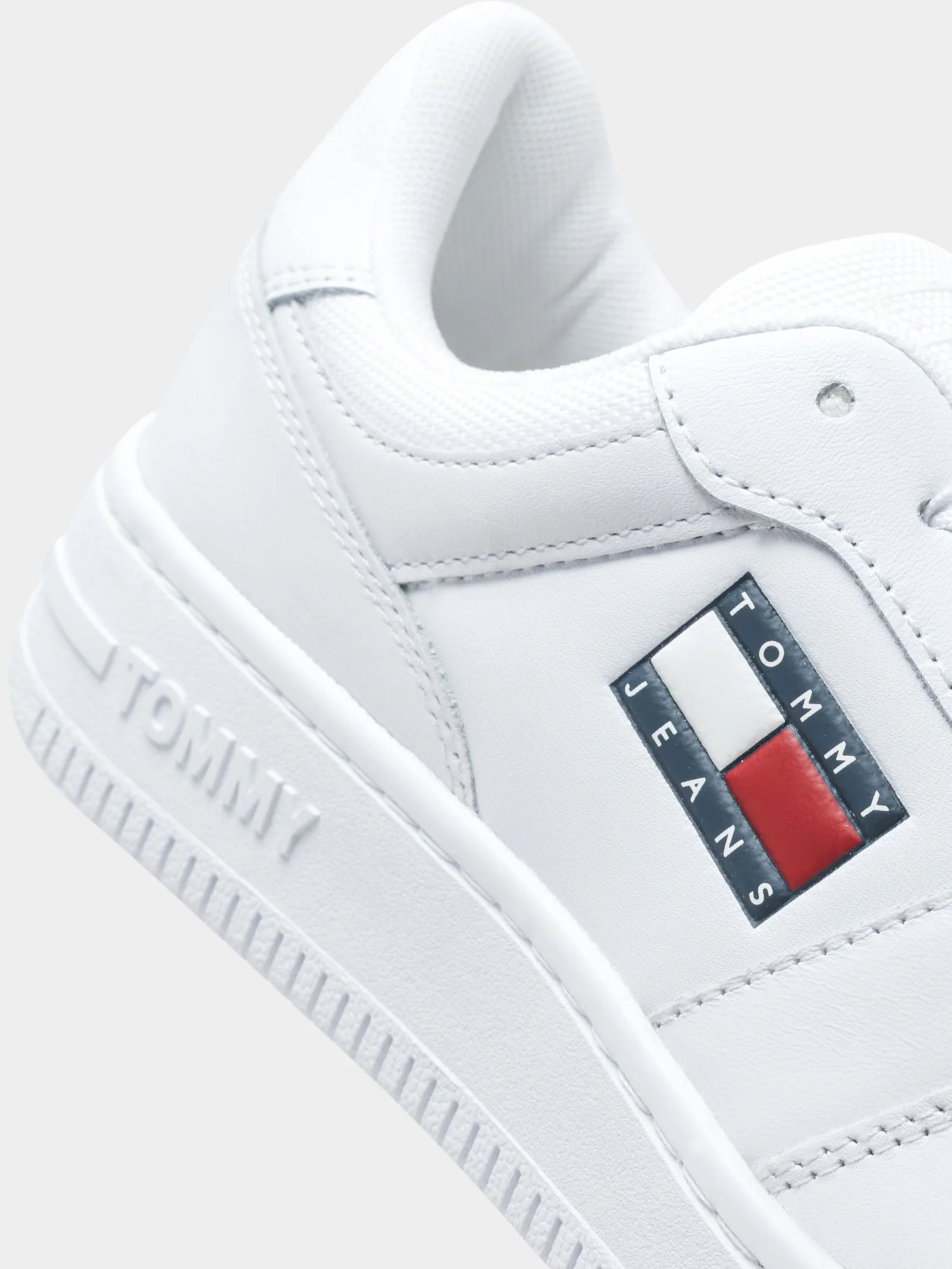 Womens Leather Basket Trainers - Image 4