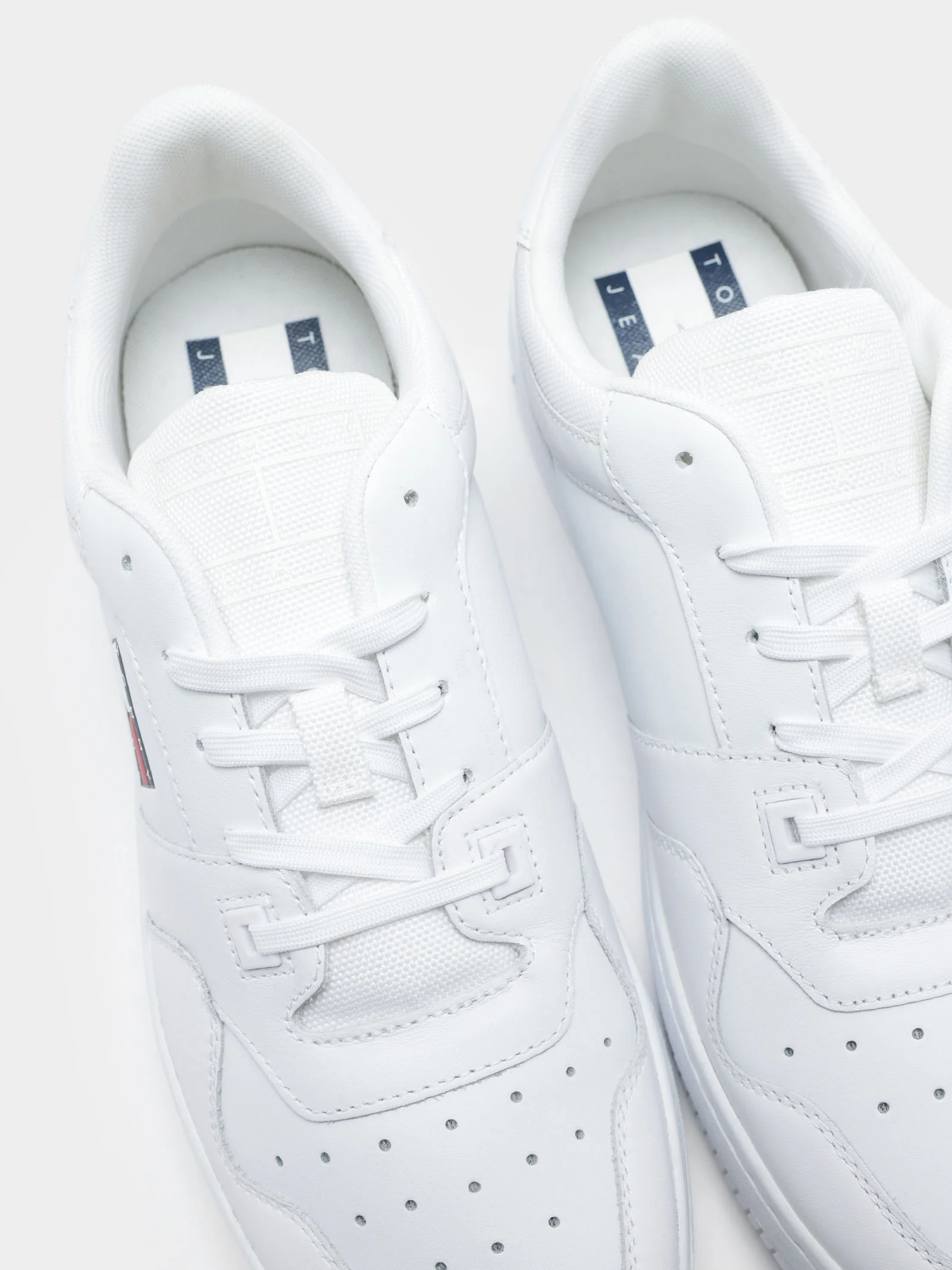 Womens Leather Basket Trainers - Image 5