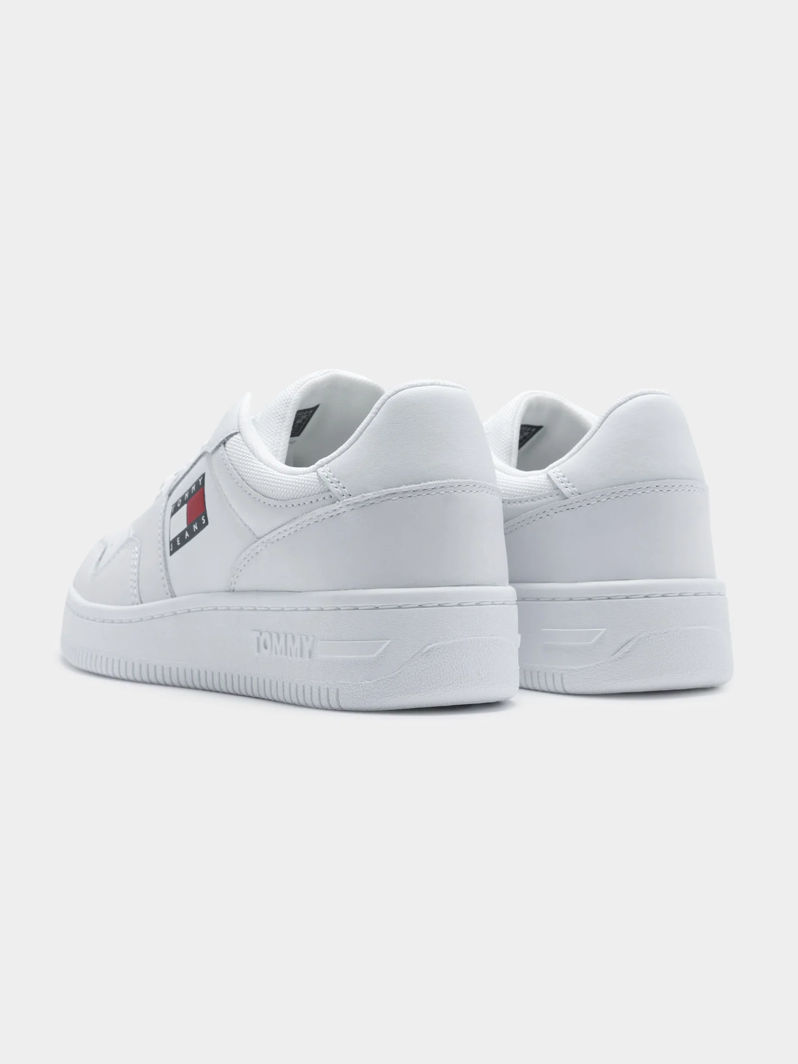 Womens Leather Basket Trainers - Image 7