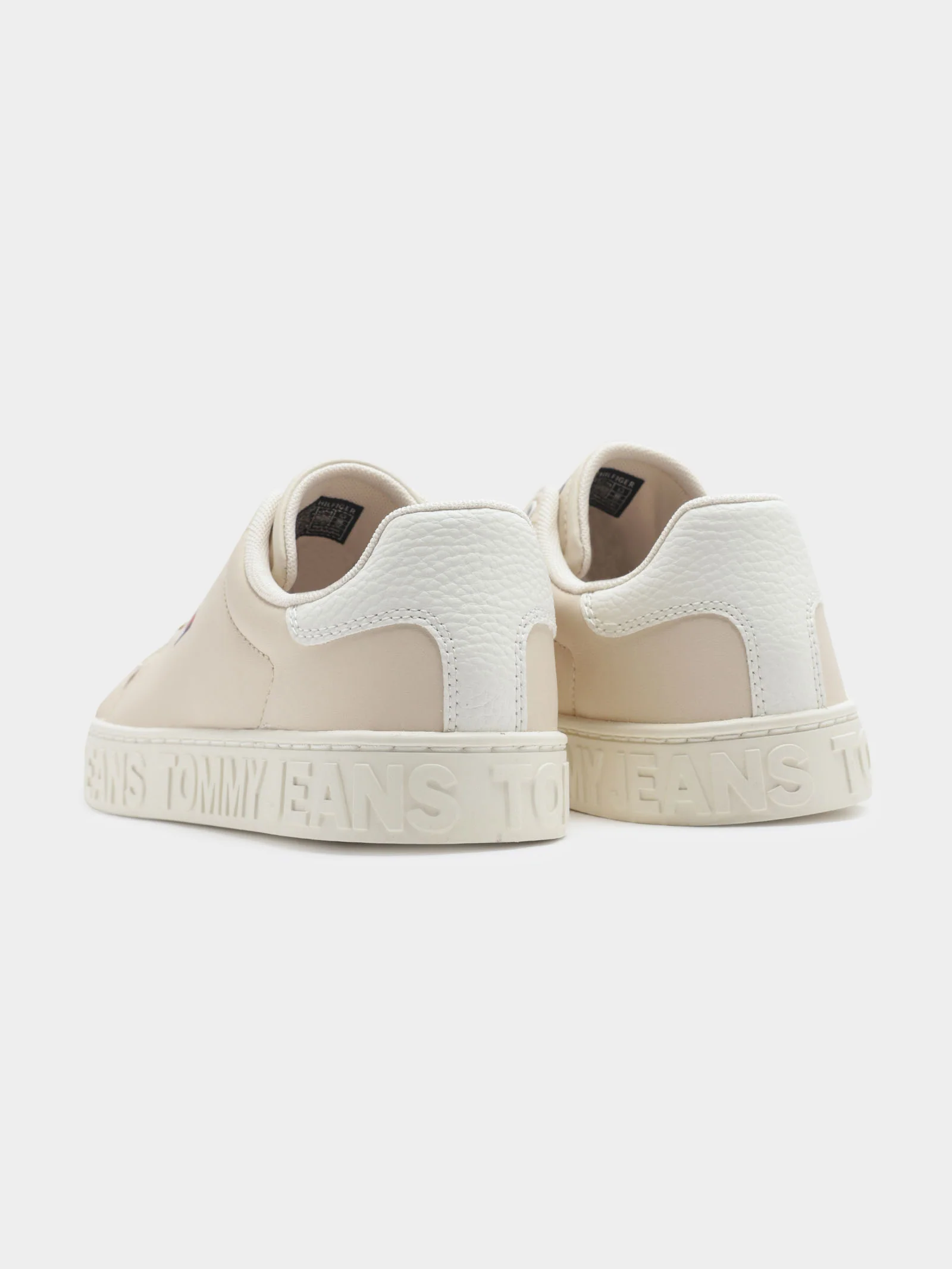 Womens Logo Leather Cupsole Sneakers - Image 7