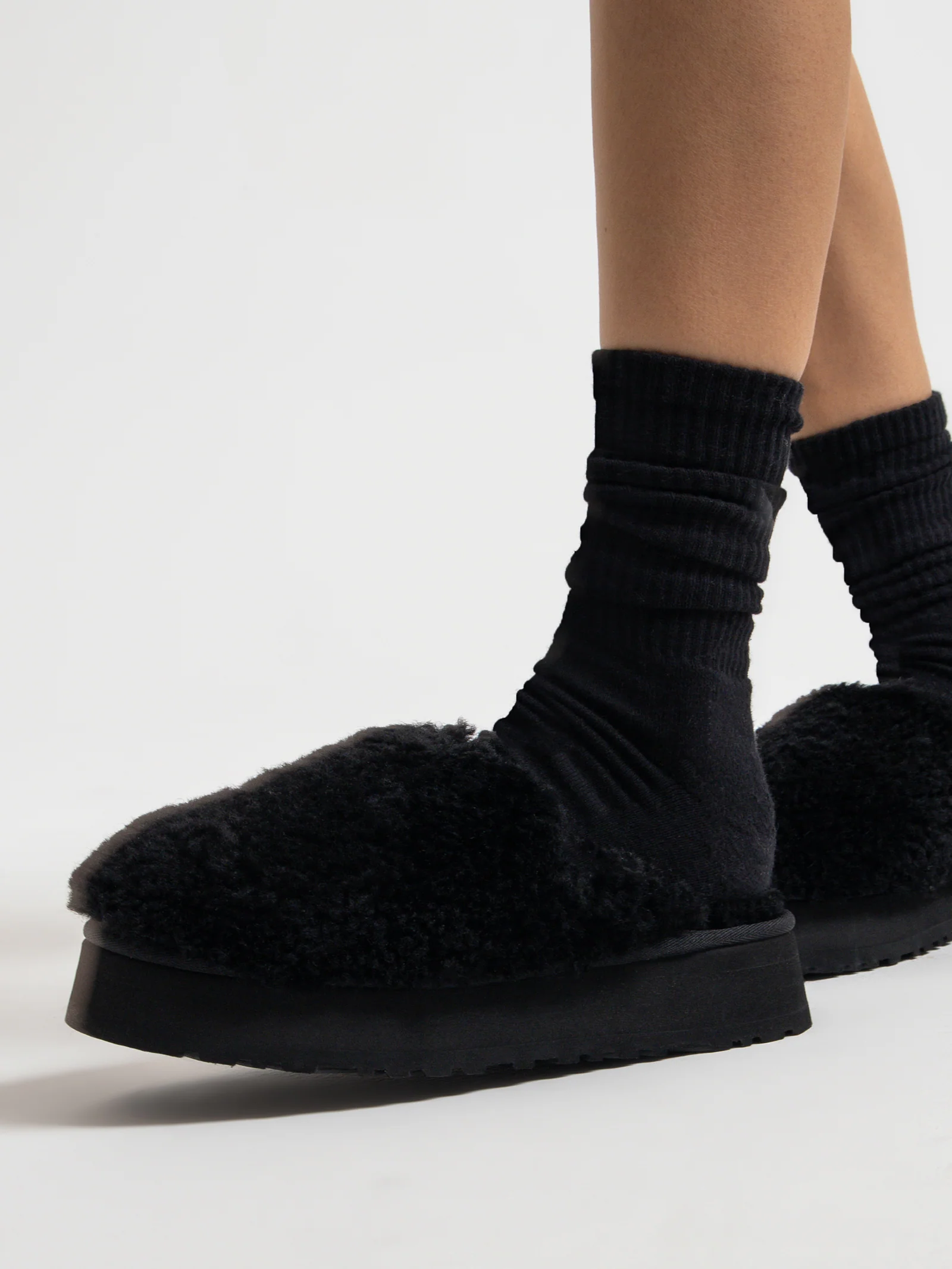 Womens Maxi Curly Platform Shoes - Image 8