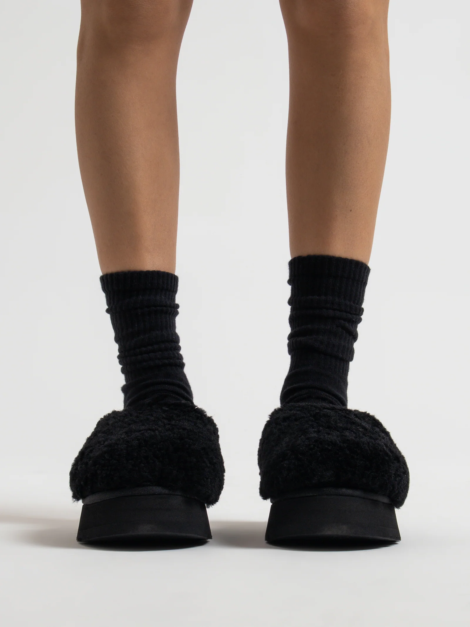 Womens Maxi Curly Platform Shoes - Image 9