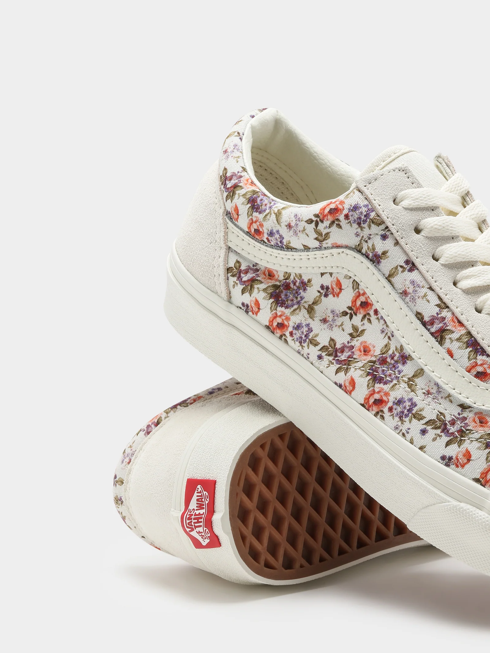 Womens Old Skool Vintage Floral Sneakers - Image 4