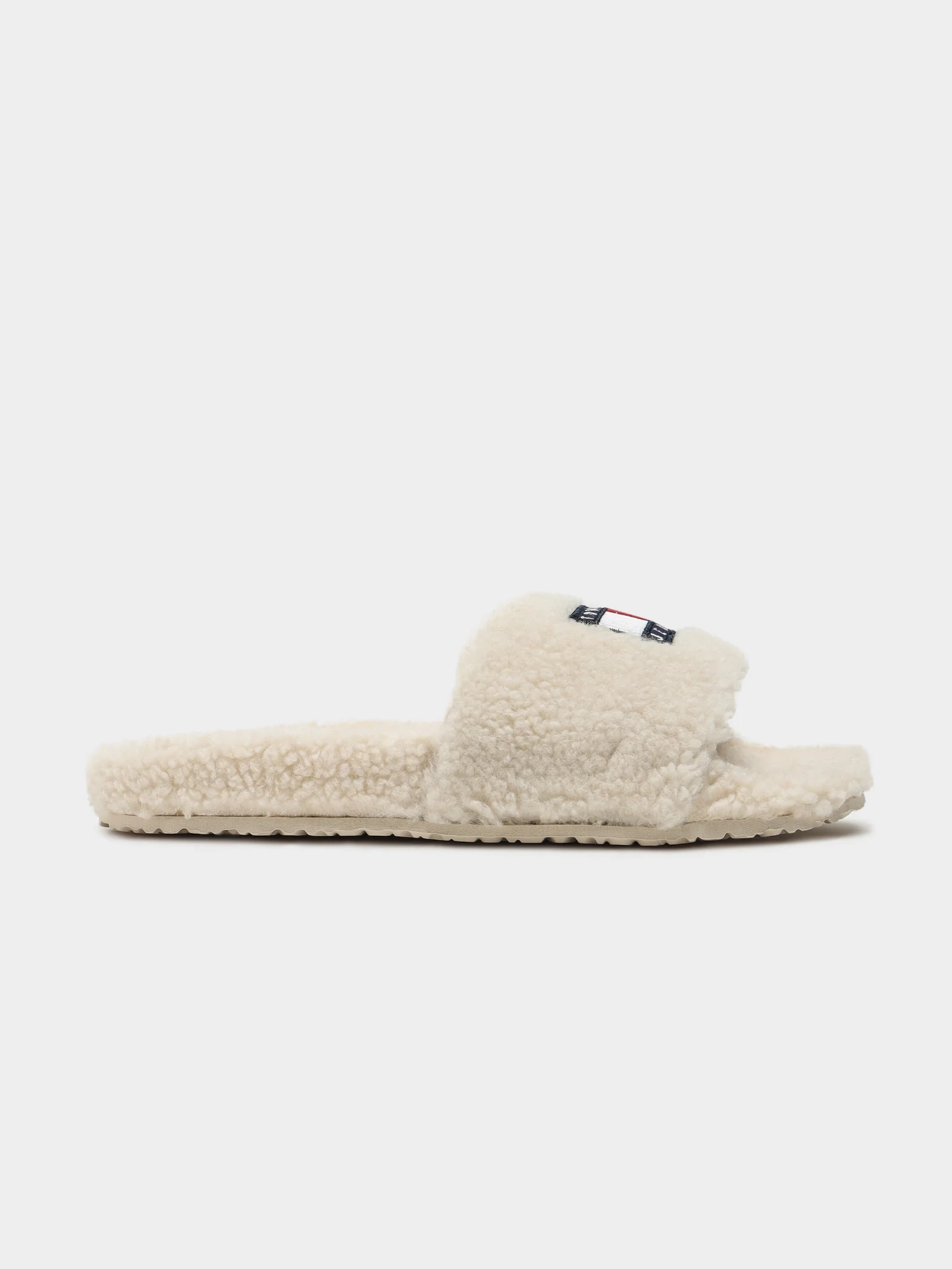 Womens Tommy Jeans Flag Sherpa Slides - Image 2